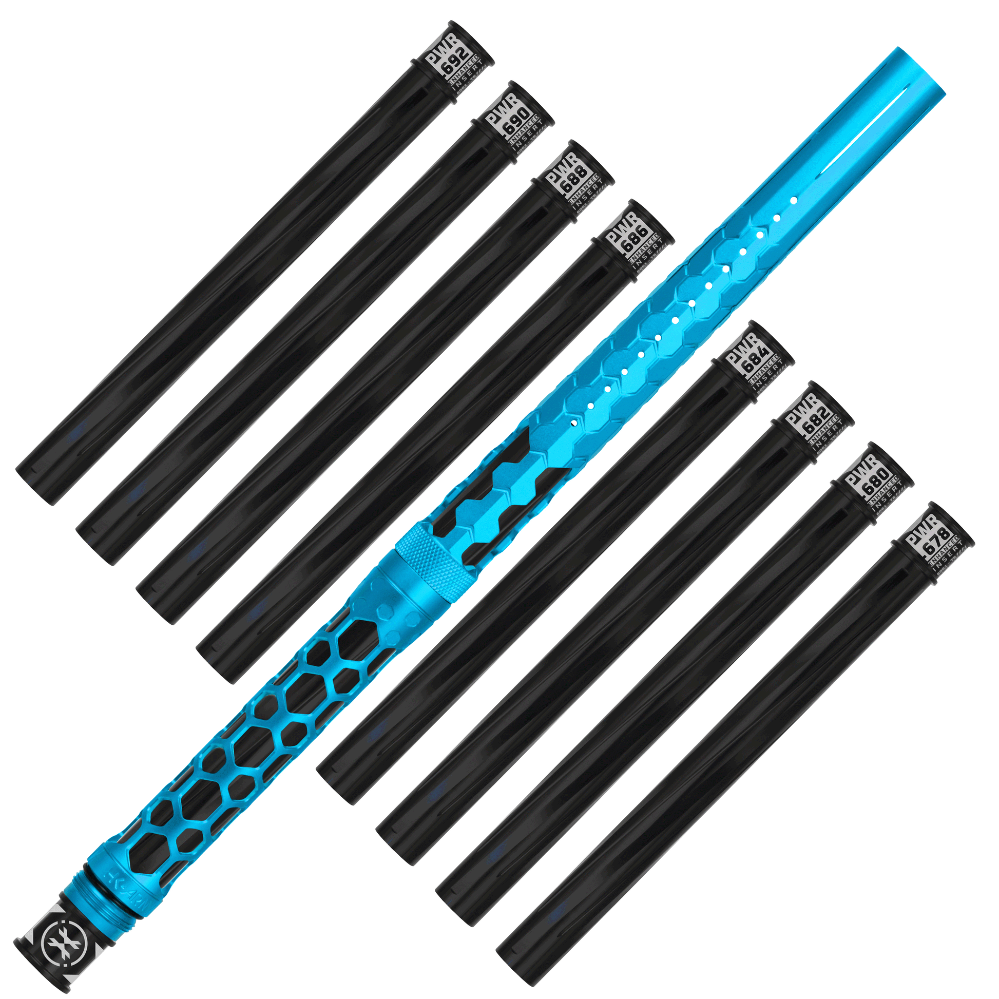 Used Hex PWR Barrel Kit - Turquoise - Black Inserts Paintball Gun from HK Army Clothing Buy/Sell/Trade Paintball Markers, New Paintball Guns, Paintball Hoppers, Paintball Masks, and Hormesis Headbands