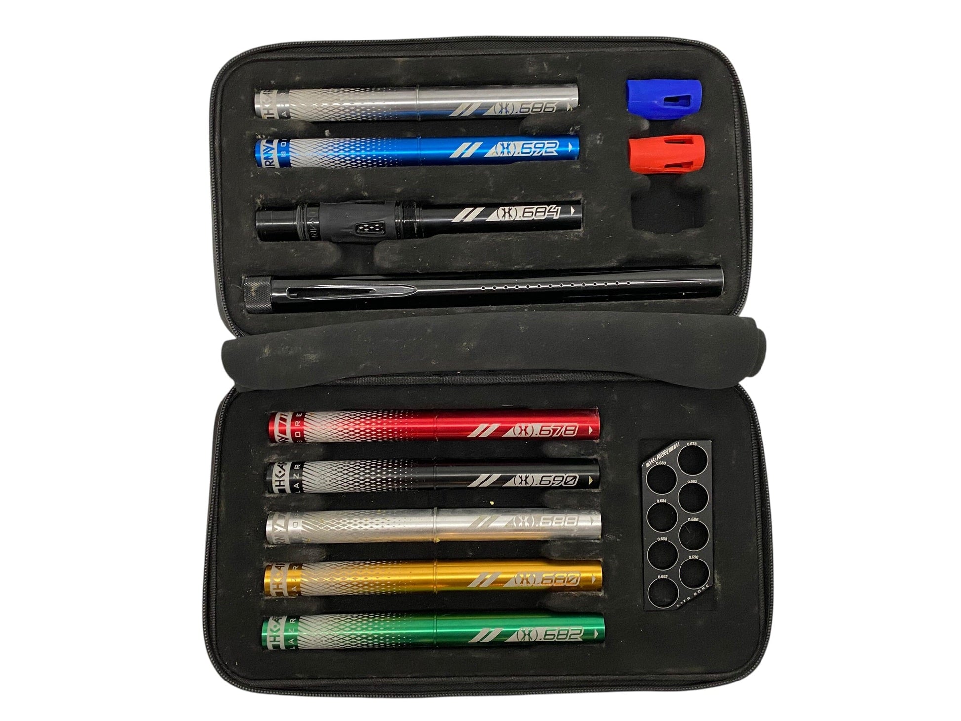 Used HK Army 15" LAZR Barrel Kit Colored Inserts - Black/Black - Cocker Threads Paintball Gun from CPXBrosPaintball Buy/Sell/Trade Paintball Markers, New Paintball Guns, Paintball Hoppers, Paintball Masks, and Hormesis Headbands