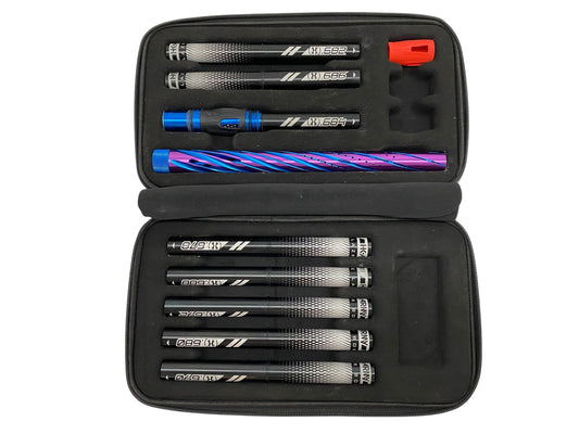 Used HK Army 15" LAZR Elite Orbit Barrel Kit Black Inserts - Blue/Purple - Cocker Threads Paintball Gun from CPXBrosPaintball Buy/Sell/Trade Paintball Markers, New Paintball Guns, Paintball Hoppers, Paintball Masks, and Hormesis Headbands