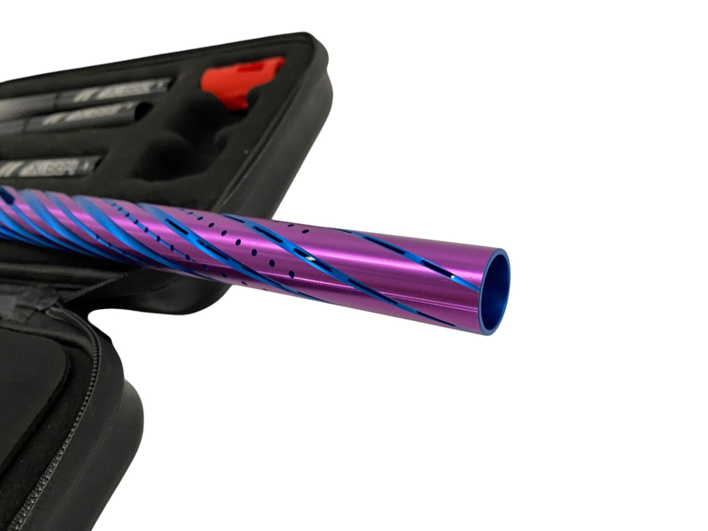 Used HK Army 15" LAZR Elite Orbit Barrel Kit Black Inserts - Blue/Purple - Cocker Threads Paintball Gun from CPXBrosPaintball Buy/Sell/Trade Paintball Markers, New Paintball Guns, Paintball Hoppers, Paintball Masks, and Hormesis Headbands