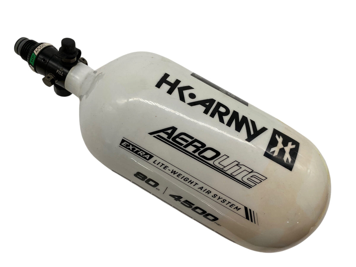 Used Hk Army Aerolite Paintball Tank 80/4500 Paintball Gun from CPXBrosPaintball Buy/Sell/Trade Paintball Markers, New Paintball Guns, Paintball Hoppers, Paintball Masks, and Hormesis Headbands
