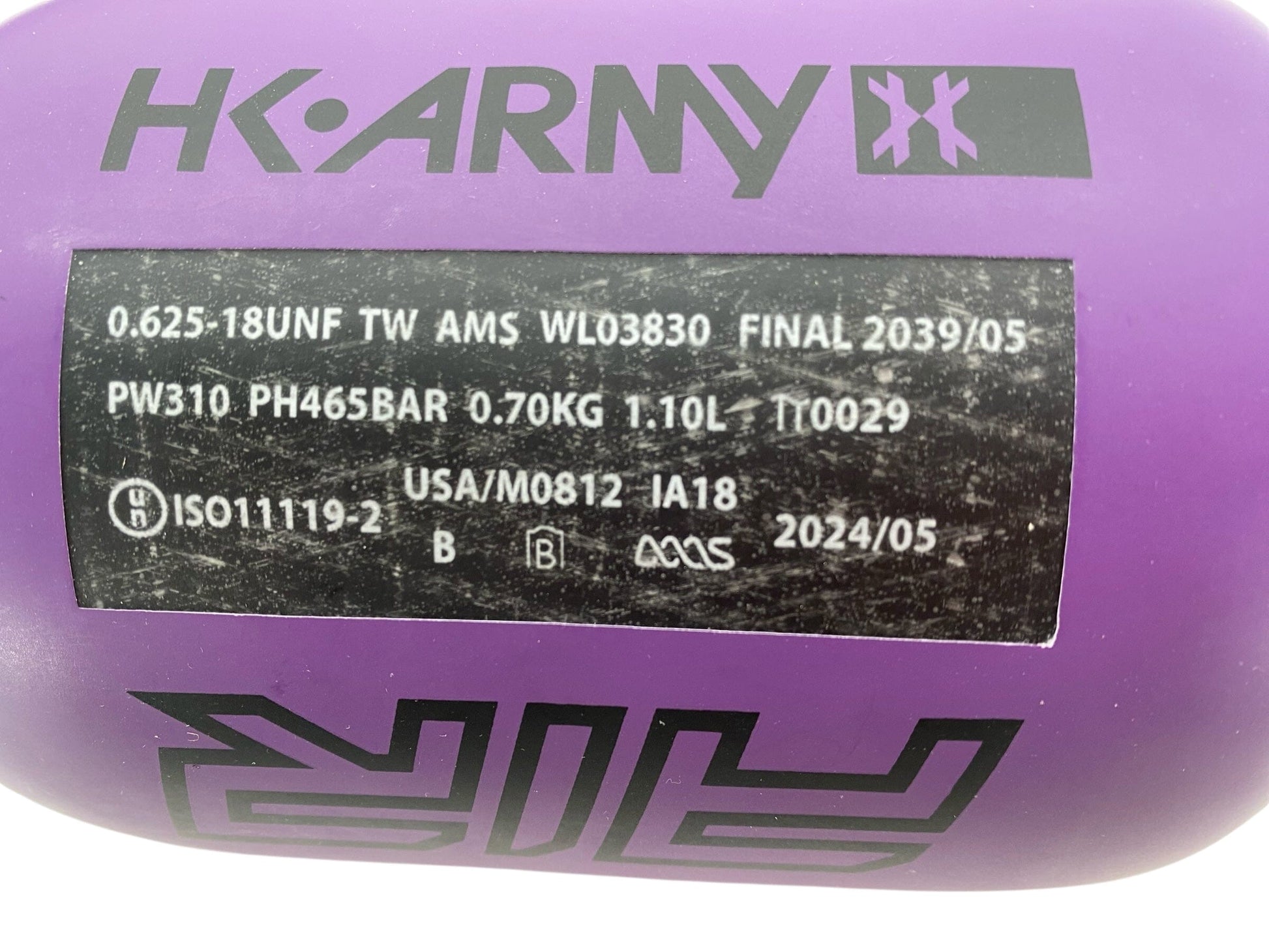 Used Hk Army Alpha Air 68 Paintball Tank Purple Paintball Gun from CPXBrosPaintball Buy/Sell/Trade Paintball Markers, New Paintball Guns, Paintball Hoppers, Paintball Masks, and Hormesis Headbands