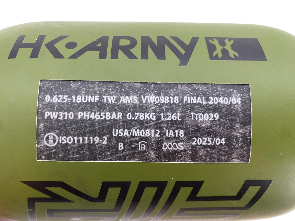 Used Hk Army Alpha Air Paintball Tank Olive Paintball Gun from CPXBrosPaintball Buy/Sell/Trade Paintball Markers, New Paintball Guns, Paintball Hoppers, Paintball Masks, and Hormesis Headbands