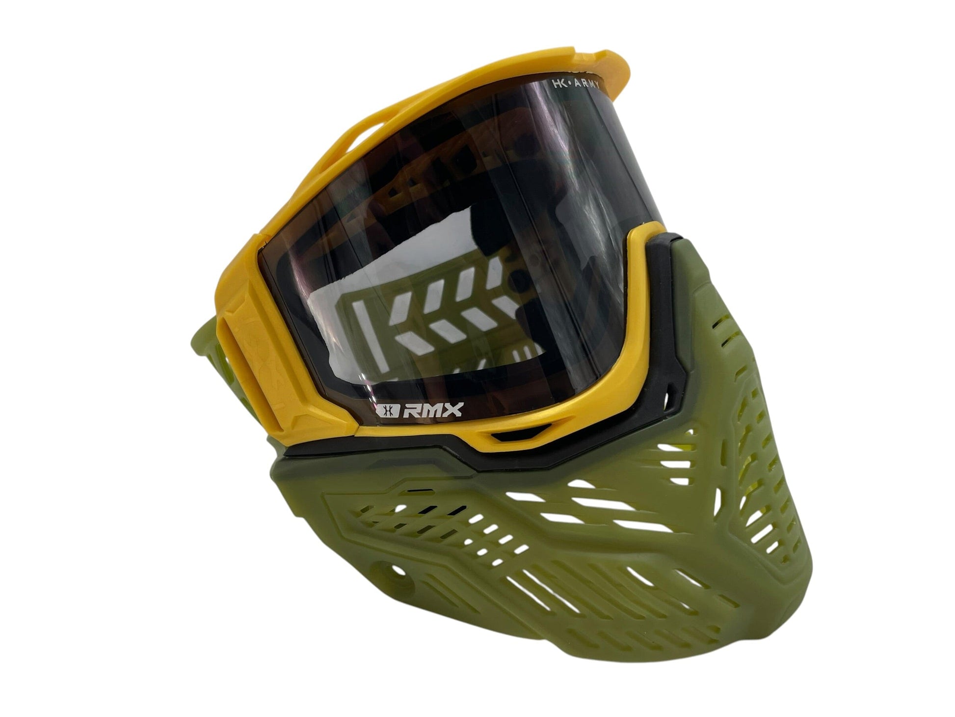 Used HK Army / JT RMX Paintball Mask - Gold/Ghost Gator Paintball Gun from CPXBrosPaintball Buy/Sell/Trade Paintball Markers, New Paintball Guns, Paintball Hoppers, Paintball Masks, and Hormesis Headbands
