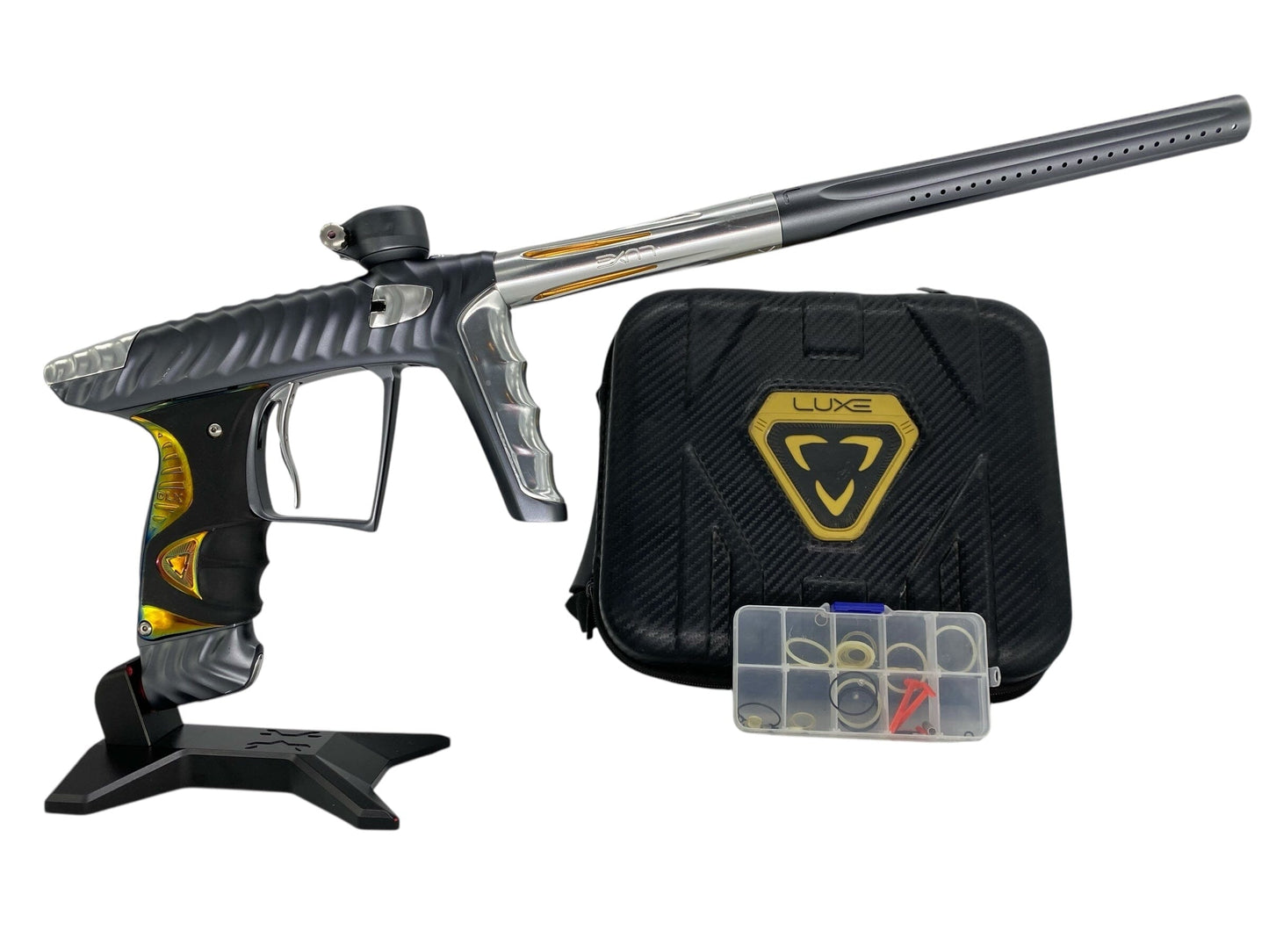 Used Hk Army Luxe X Ripper Paintball Gun Grey/Silver Paintball Gun from CPXBrosPaintball Buy/Sell/Trade Paintball Markers, New Paintball Guns, Paintball Hoppers, Paintball Masks, and Hormesis Headbands