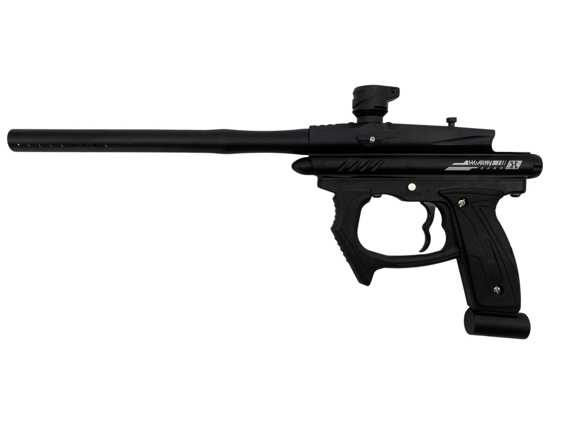 Used HK ARMY SABR Dust Black / Black Paintball Gun Paintball Gun from CPXBrosPaintball Buy/Sell/Trade Paintball Markers, New Paintball Guns, Paintball Hoppers, Paintball Masks, and Hormesis Headbands