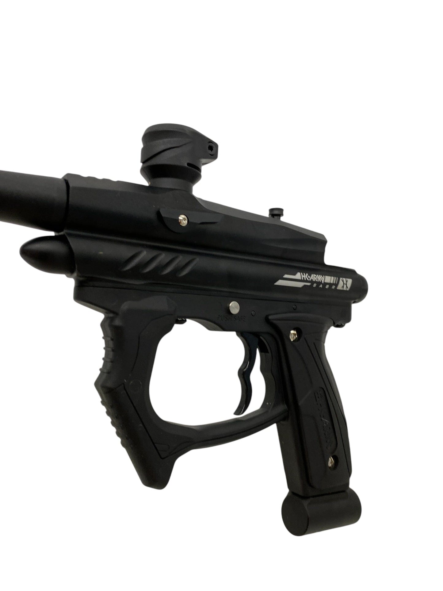 Used HK ARMY SABR Dust Black / Black Paintball Gun Paintball Gun from CPXBrosPaintball Buy/Sell/Trade Paintball Markers, New Paintball Guns, Paintball Hoppers, Paintball Masks, and Hormesis Headbands