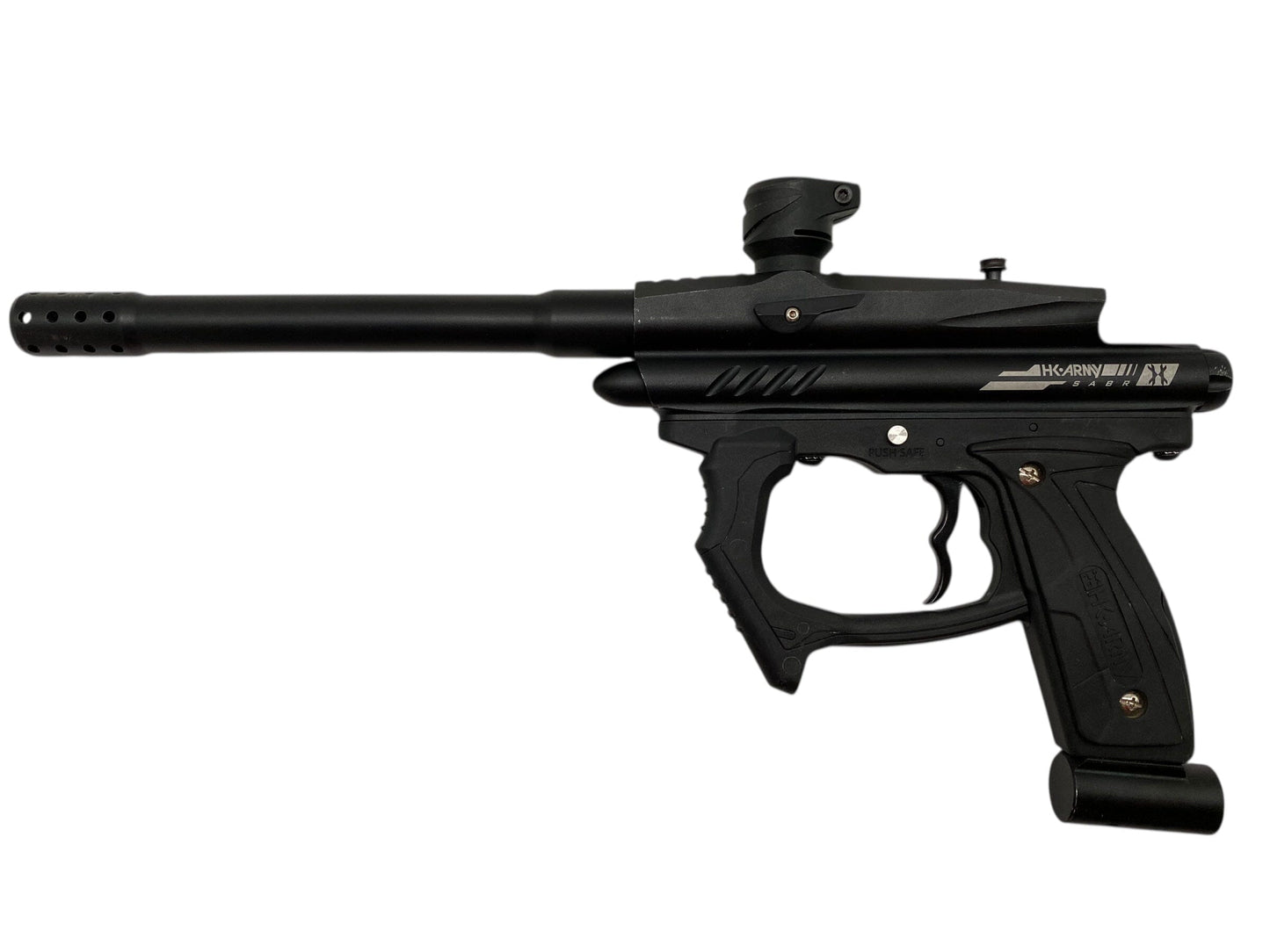 Used Hk Army Sabr Paintball Gun Black Paintball Gun from CPXBrosPaintball Buy/Sell/Trade Paintball Markers, New Paintball Guns, Paintball Hoppers, Paintball Masks, and Hormesis Headbands