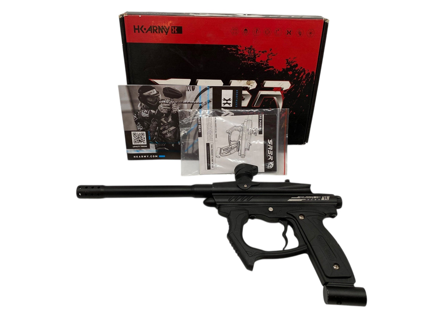 Used Hk Army Sabr Paintball Gun Black Paintball Gun from CPXBrosPaintball Buy/Sell/Trade Paintball Markers, New Paintball Guns, Paintball Hoppers, Paintball Masks, and Hormesis Headbands