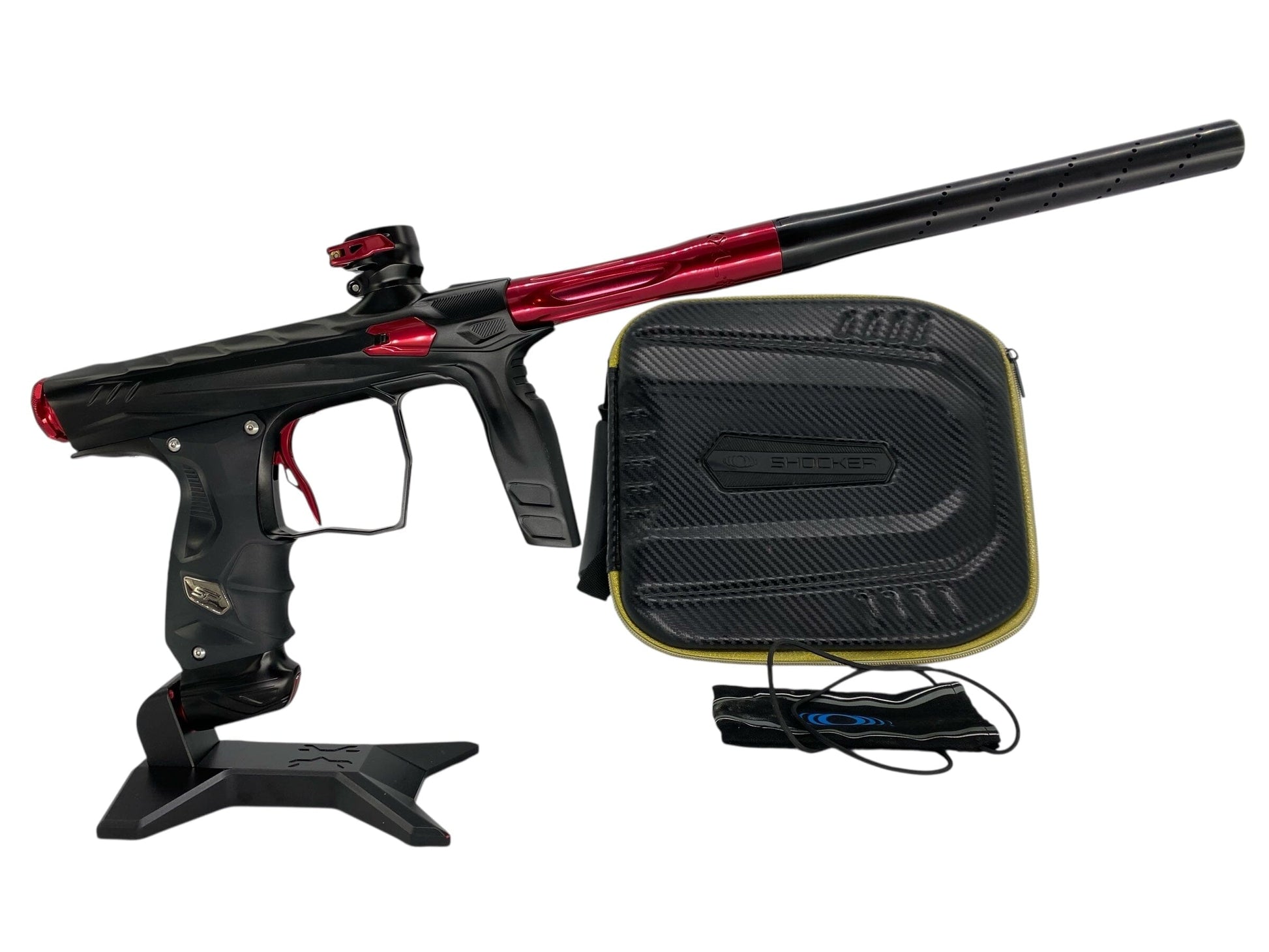 Used Hk Army Shocker Amp Paintball Gun Black/Red Upgraded Paintball Gun from CPXBrosPaintball Buy/Sell/Trade Paintball Markers, New Paintball Guns, Paintball Hoppers, Paintball Masks, and Hormesis Headbands