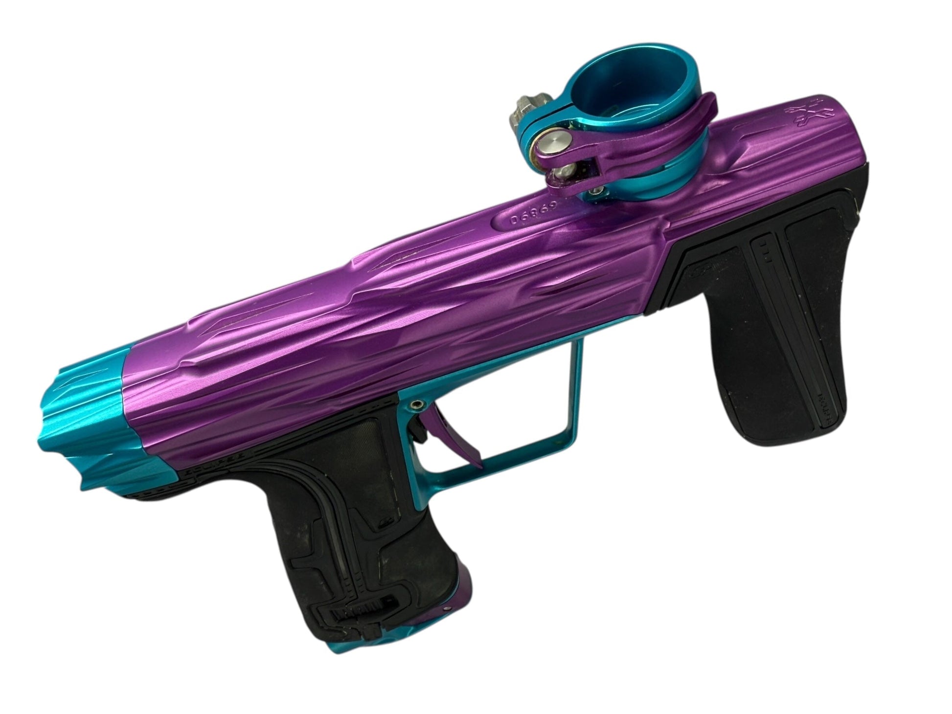 Used Hk Army Shredder Geo R5 Paintball Gun Purple/Teal Paintball Gun from CPXBrosPaintball Buy/Sell/Trade Paintball Markers, New Paintball Guns, Paintball Hoppers, Paintball Masks, and Hormesis Headbands