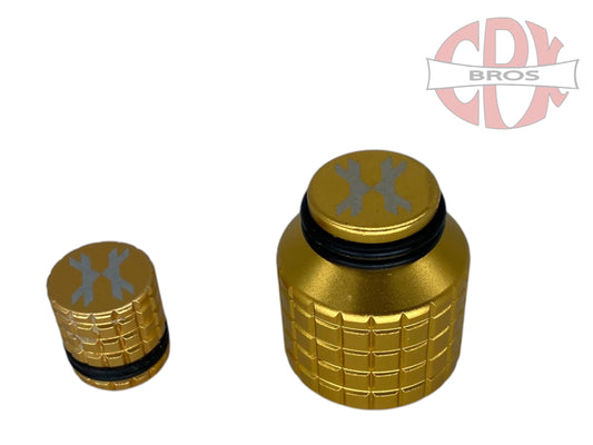 Used HK Army Tank Regulator Thread Saver Combo Set - Gold Paintball Gun from CPXBrosPaintball Buy/Sell/Trade Paintball Markers, New Paintball Guns, Paintball Hoppers, Paintball Masks, and Hormesis Headbands