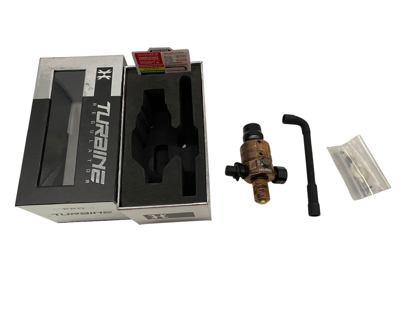 Used HK ARMY Turbine Pro Regulator - Adjustable & Rotational - Marble Gold Paintball Gun from CPXBrosPaintball Buy/Sell/Trade Paintball Markers, New Paintball Guns, Paintball Hoppers, Paintball Masks, and Hormesis Headbands