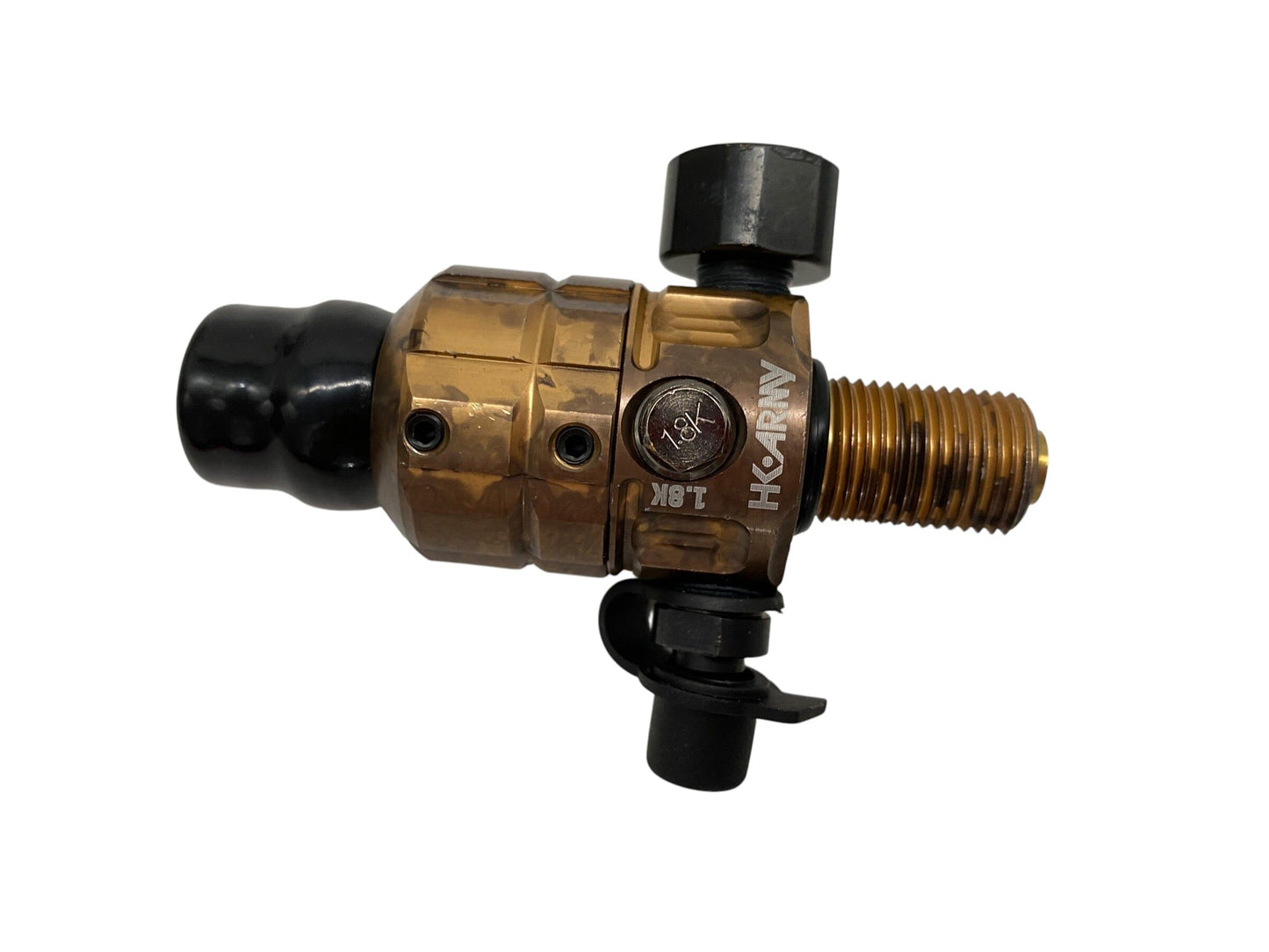 Used HK ARMY Turbine Pro Regulator - Adjustable & Rotational - Marble Gold Paintball Gun from CPXBrosPaintball Buy/Sell/Trade Paintball Markers, New Paintball Guns, Paintball Hoppers, Paintball Masks, and Hormesis Headbands
