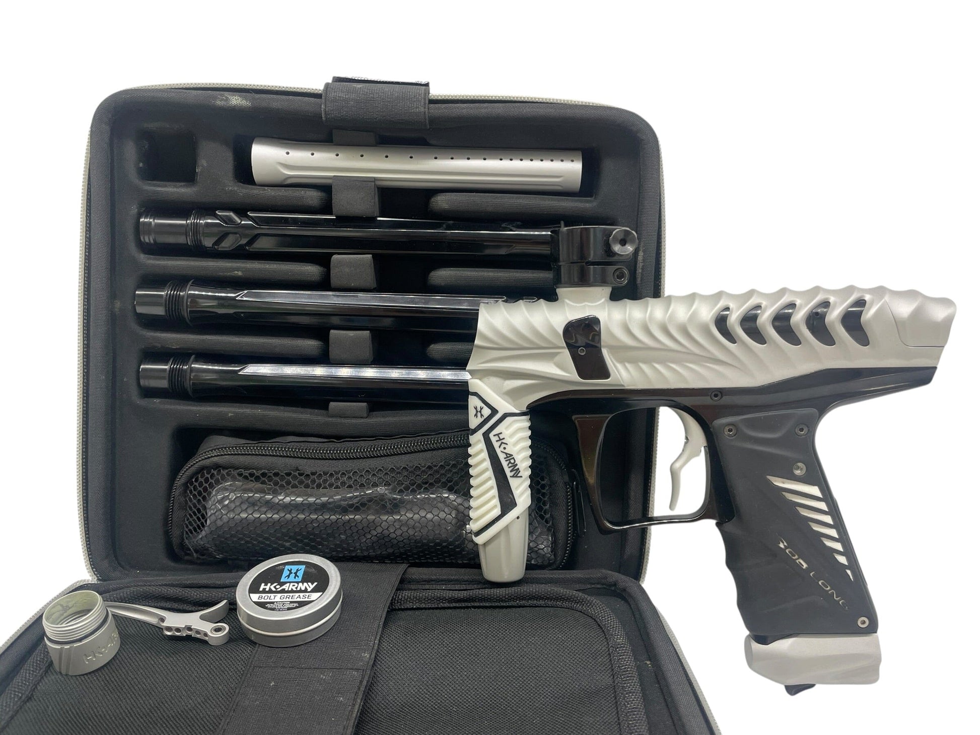 Used Hk Army V-Com Ripper Dust Silver Paintball Gun Paintball Gun from CPXBrosPaintball Buy/Sell/Trade Paintball Markers, New Paintball Guns, Paintball Hoppers, Paintball Masks, and Hormesis Headbands