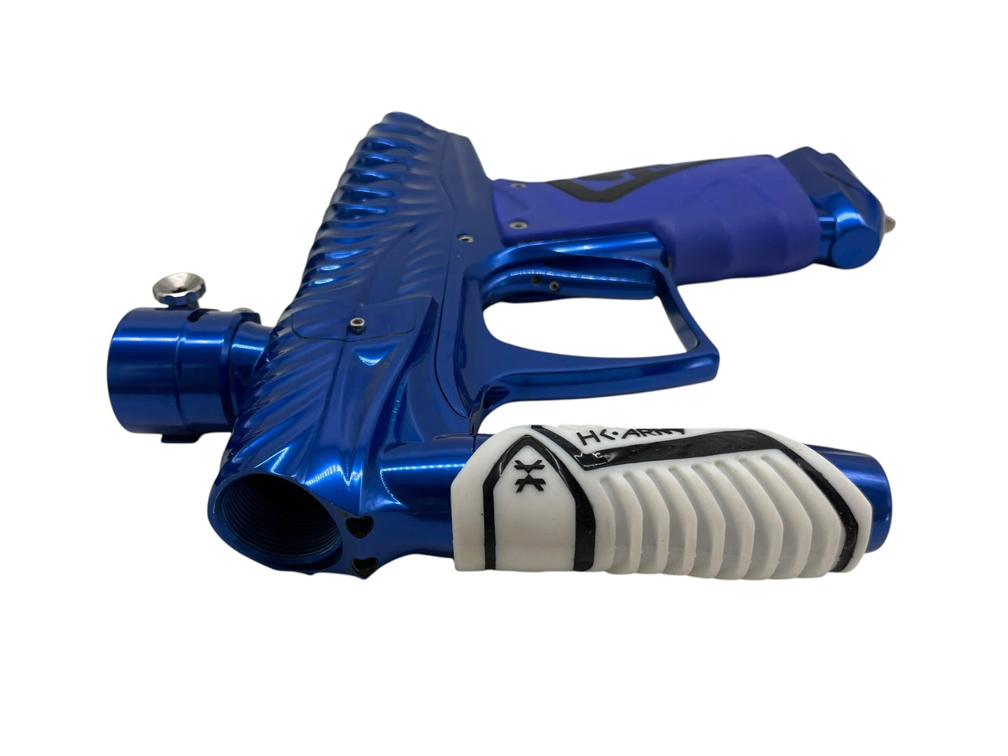 Used Hk Army V-Com Ripper Gloss Blue Paintball Gun Paintball Gun from CPXBrosPaintball Buy/Sell/Trade Paintball Markers, New Paintball Guns, Paintball Hoppers, Paintball Masks, and Hormesis Headbands