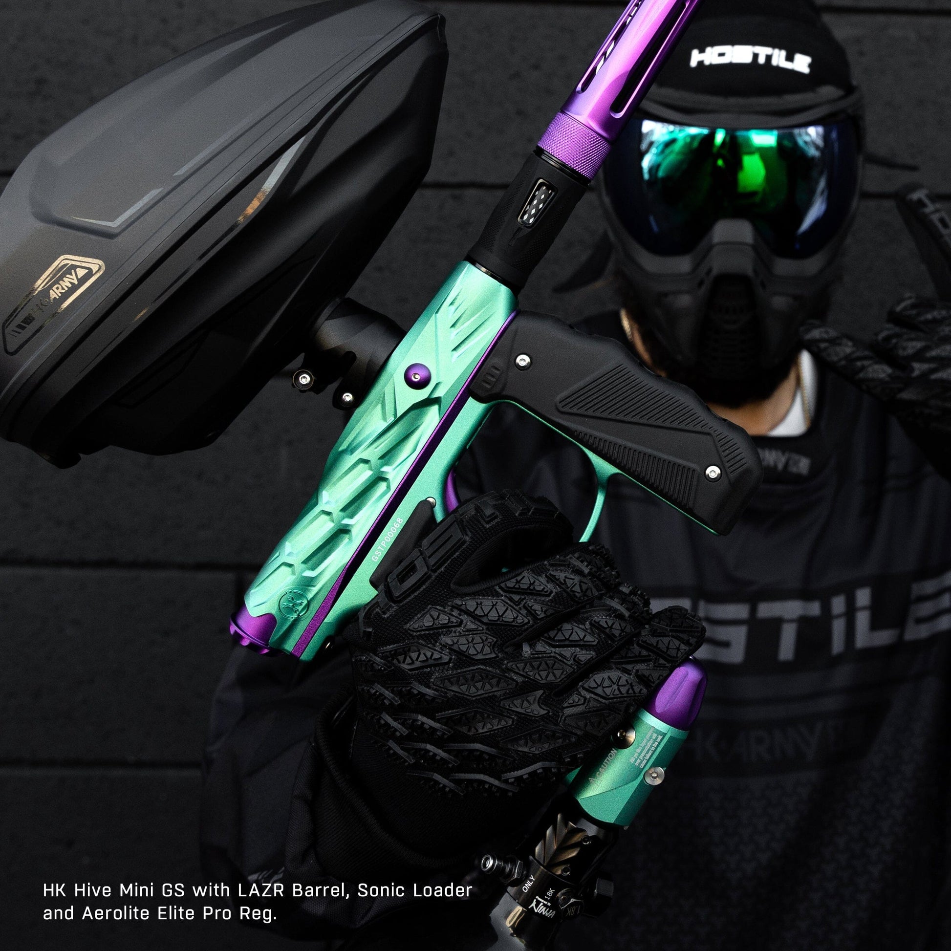 Used HK Hive Mini GS - Teal/Purple Paintball Gun from HK Army Clothing Buy/Sell/Trade Paintball Markers, New Paintball Guns, Paintball Hoppers, Paintball Masks, and Hormesis Headbands