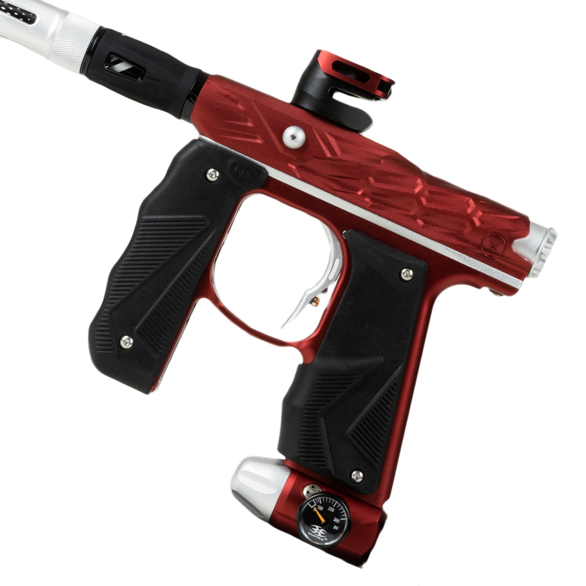 Used HK Hive Mini GS w/ LAZR Barrel - Red/Silver Paintball Gun from HK Army Clothing Buy/Sell/Trade Paintball Markers, New Paintball Guns, Paintball Hoppers, Paintball Masks, and Hormesis Headbands