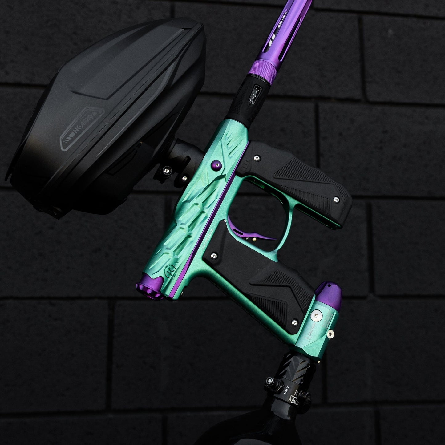 Used HK Hive Mini GS w/ LAZR Barrel - Teal/Purple Paintball Gun from HK Army Clothing Buy/Sell/Trade Paintball Markers, New Paintball Guns, Paintball Hoppers, Paintball Masks, and Hormesis Headbands