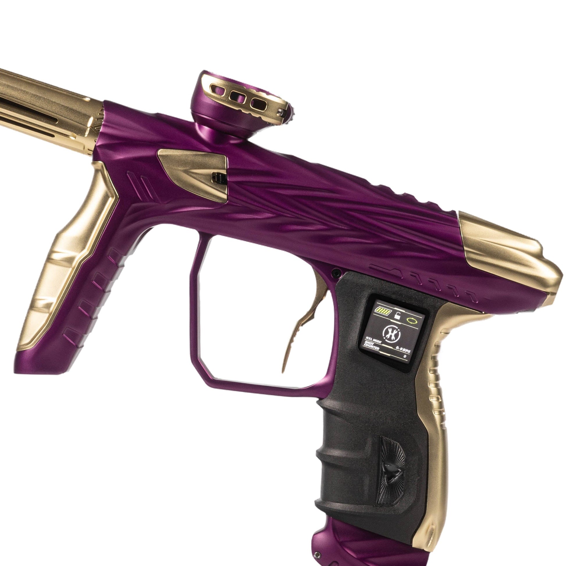 Used HK Shredder Luxe Idol - Dust Purple/Gold Paintball Gun from HK Army Clothing Buy/Sell/Trade Paintball Markers, New Paintball Guns, Paintball Hoppers, Paintball Masks, and Hormesis Headbands