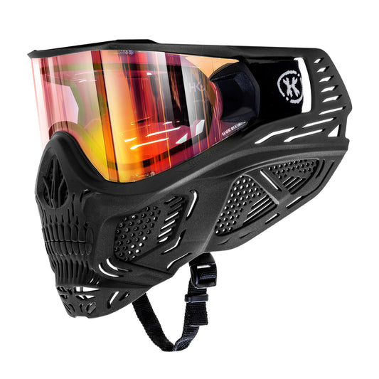 Used HSTL Skull Goggle "Death" - Black w/ Fire Lens Paintball Gun from HK Army Clothing Buy/Sell/Trade Paintball Markers, New Paintball Guns, Paintball Hoppers, Paintball Masks, and Hormesis Headbands