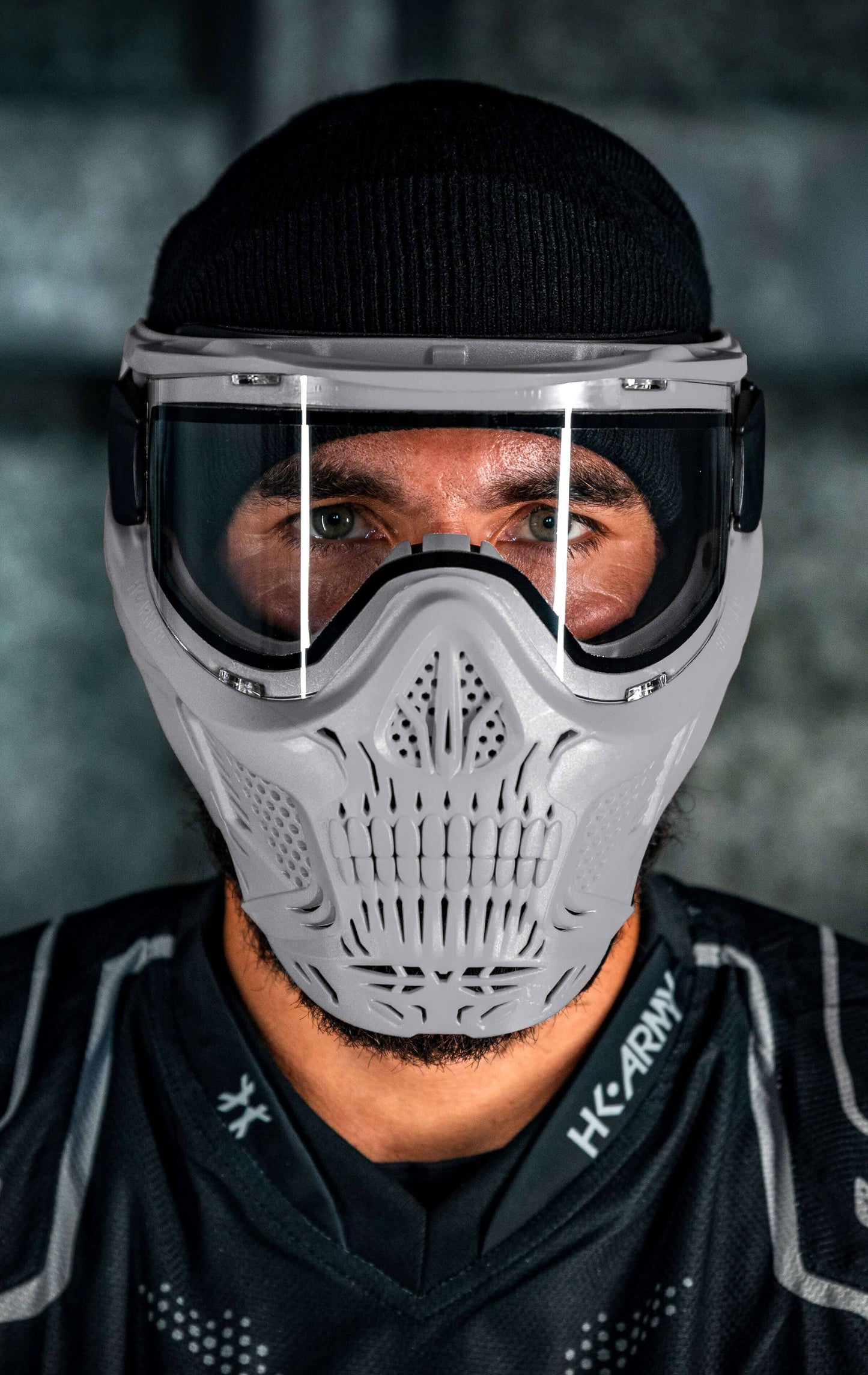 Used HSTL Skull Goggle - Grey w/ Clear Lens Paintball Gun from HK Army Clothing Buy/Sell/Trade Paintball Markers, New Paintball Guns, Paintball Hoppers, Paintball Masks, and Hormesis Headbands