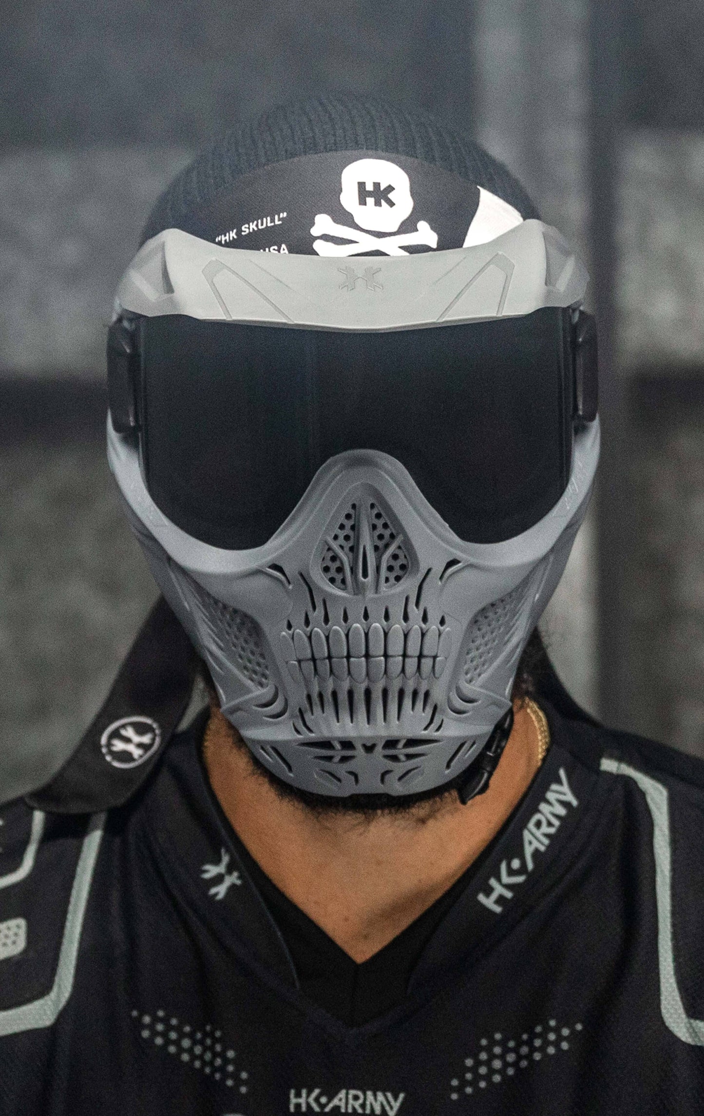 Used HSTL Skull Goggle - Grey w/ Clear Lens Paintball Gun from HK Army Clothing Buy/Sell/Trade Paintball Markers, New Paintball Guns, Paintball Hoppers, Paintball Masks, and Hormesis Headbands