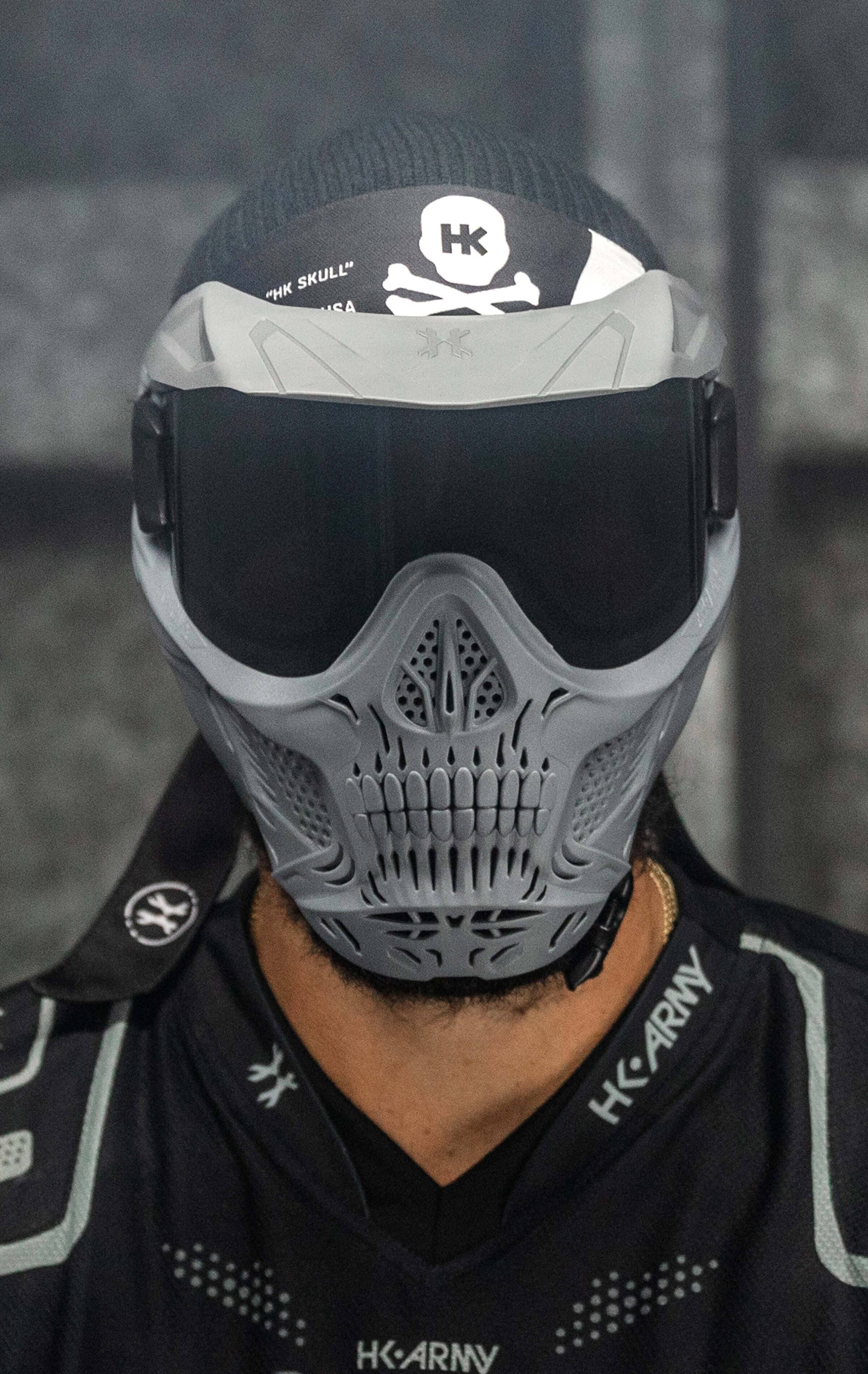 Used HSTL Skull Goggle - Grey w/ Clear Lens Paintball Gun from HK Army Clothing Buy/Sell/Trade Paintball Markers, New Paintball Guns, Paintball Hoppers, Paintball Masks, and Hormesis Headbands