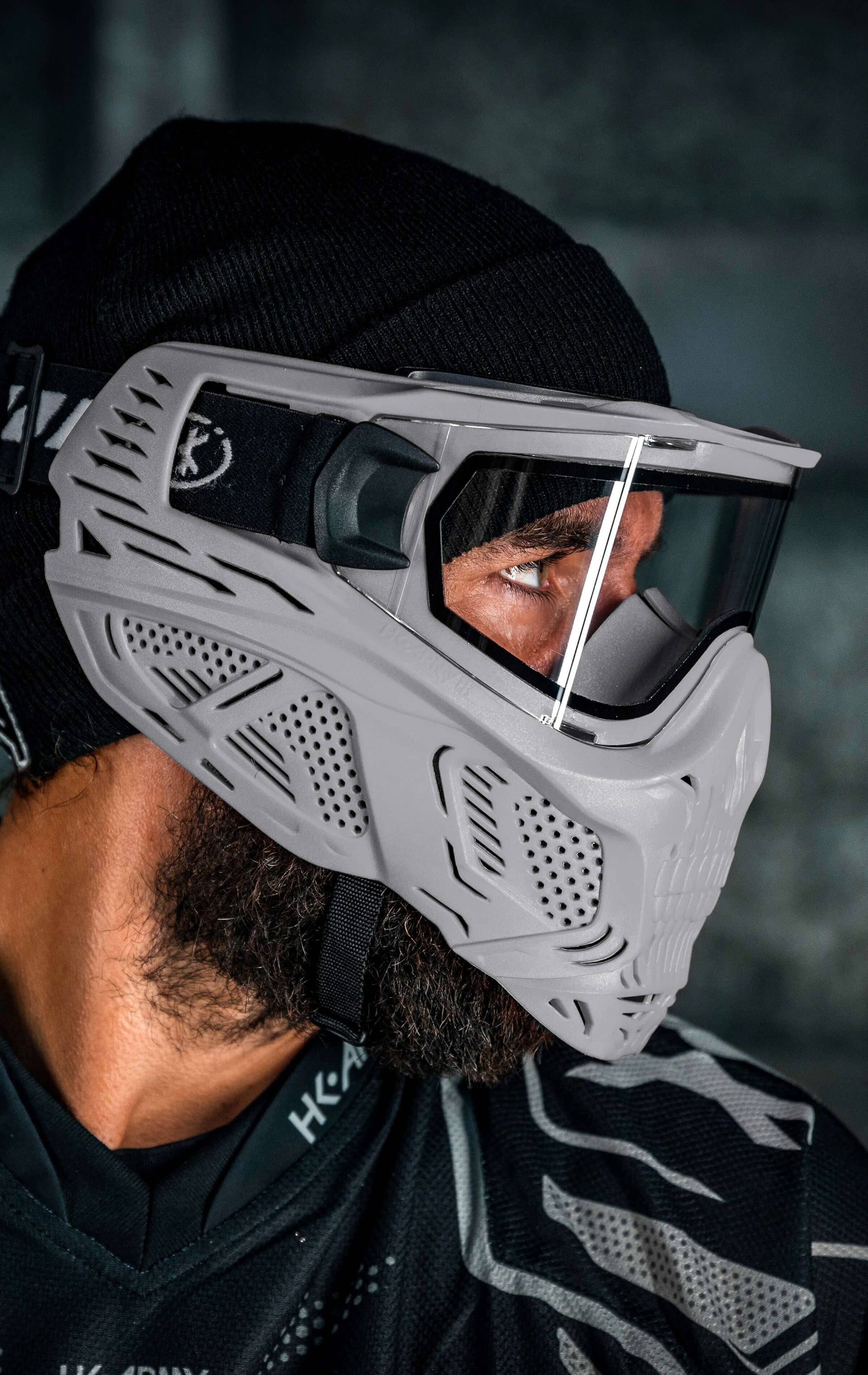 Used HSTL Skull Goggle - Grey w/ Clear Lens Paintball Gun from HK Army Clothing Buy/Sell/Trade Paintball Markers, New Paintball Guns, Paintball Hoppers, Paintball Masks, and Hormesis Headbands