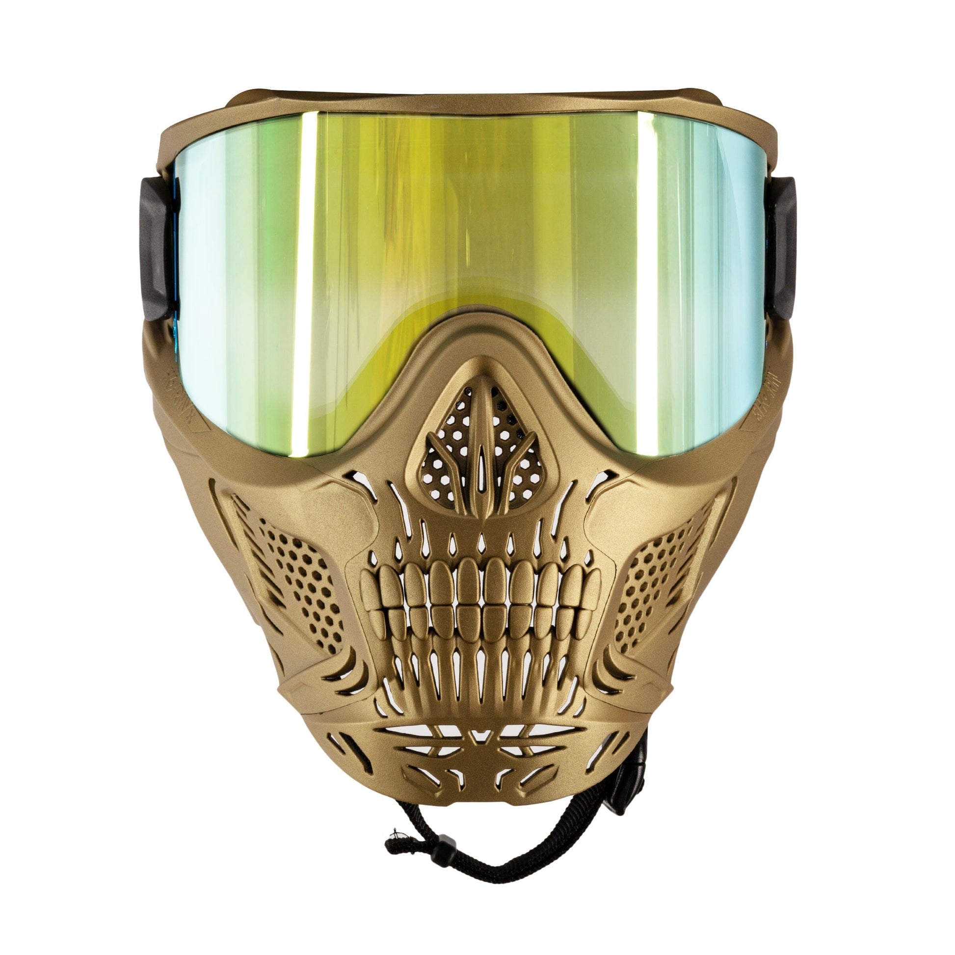 Used HSTL Skull Goggle Metallic Gold w/ Gold Lens Paintball Gun from HK Army Clothing Buy/Sell/Trade Paintball Markers, New Paintball Guns, Paintball Hoppers, Paintball Masks, and Hormesis Headbands