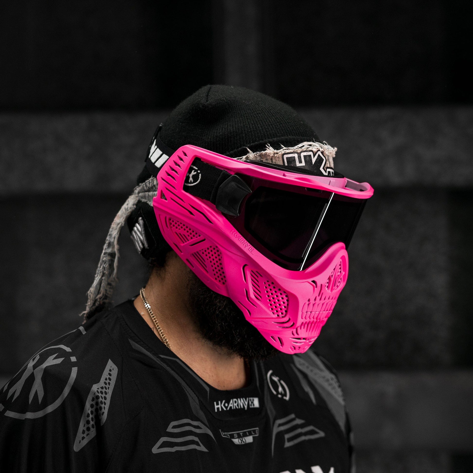 Used HSTL Skull Goggle Neon Pink w/ Smoke Lens Paintball Gun from HK Army Clothing Buy/Sell/Trade Paintball Markers, New Paintball Guns, Paintball Hoppers, Paintball Masks, and Hormesis Headbands