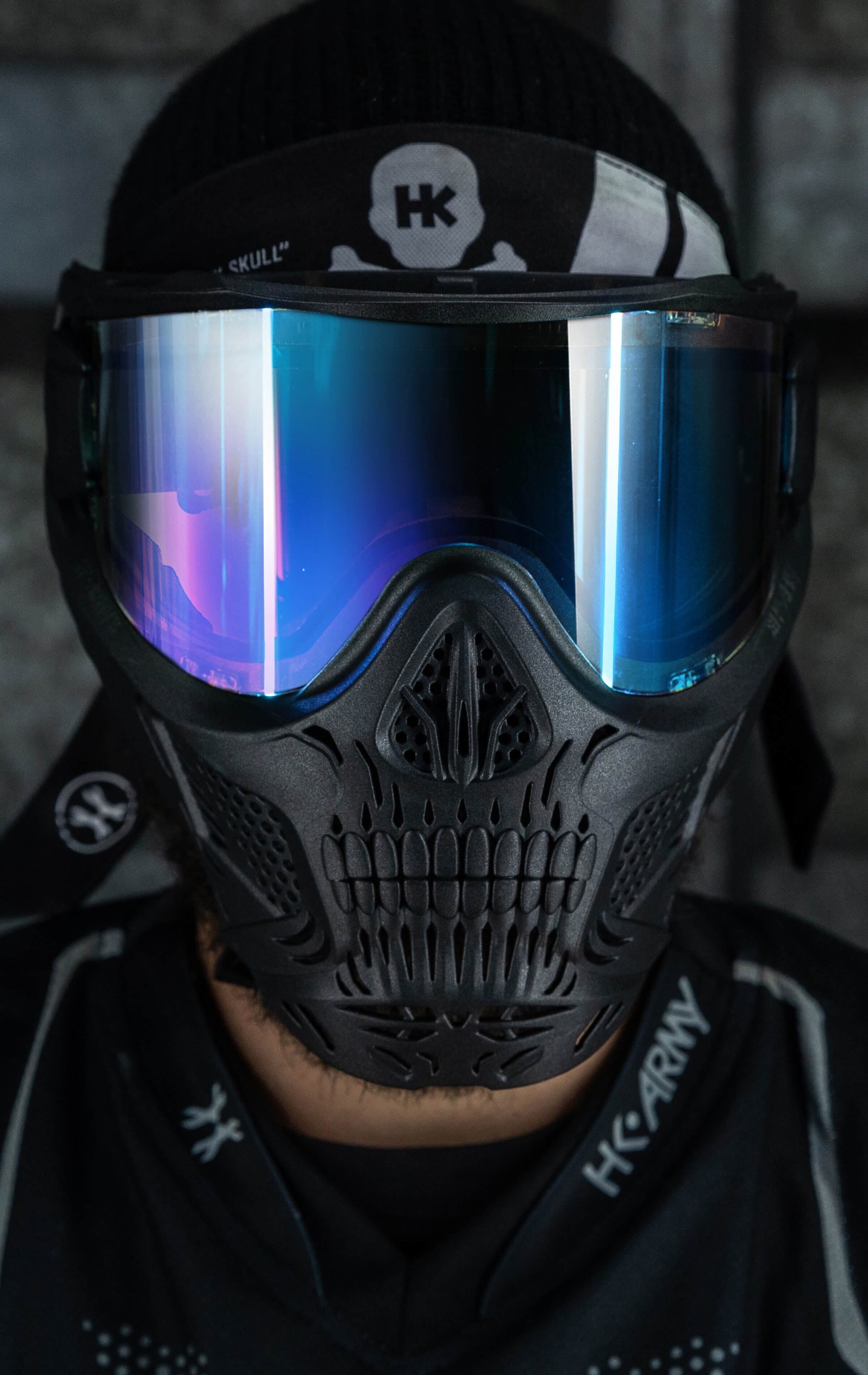 Used HSTL Skull Goggle "Reaper" - Black w/ Ice Lens Paintball Gun from HK Army Clothing Buy/Sell/Trade Paintball Markers, New Paintball Guns, Paintball Hoppers, Paintball Masks, and Hormesis Headbands