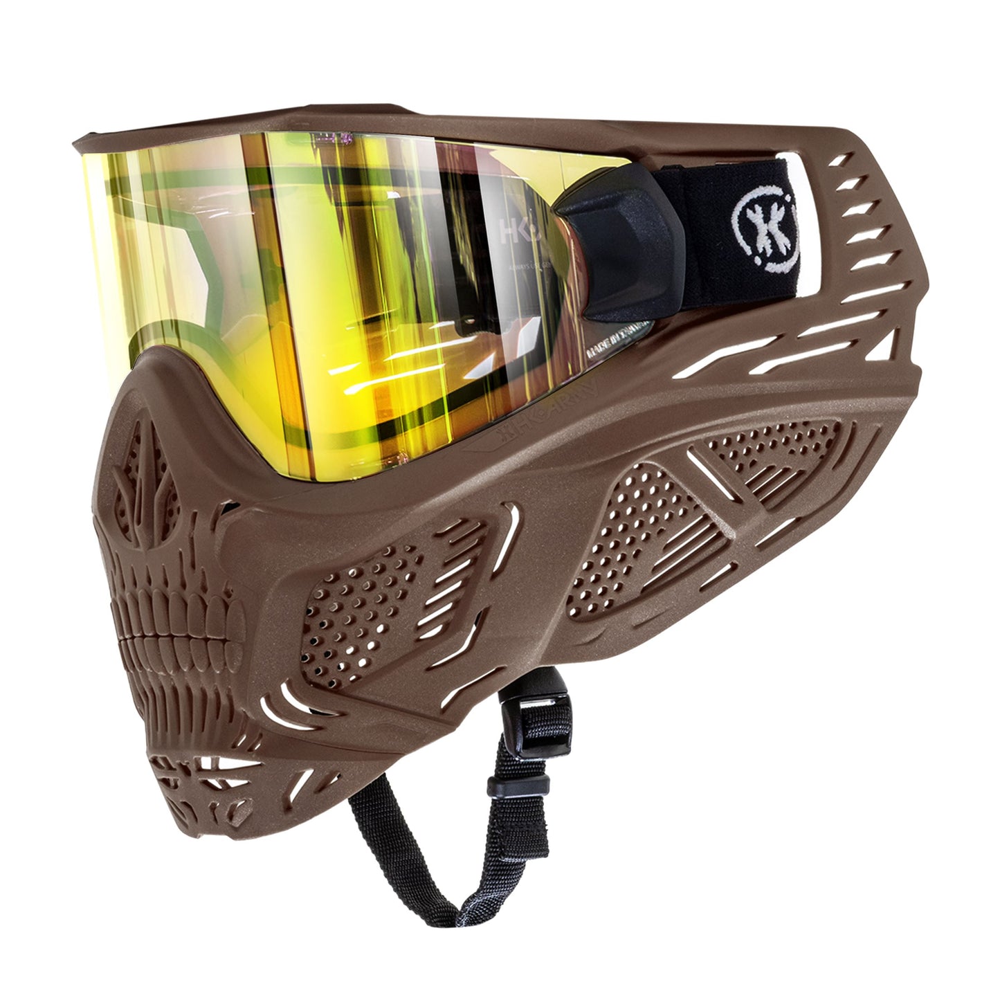 Used HSTL Skull Goggle "Sandman" - Tan w/ Gold Lens Paintball Gun from HK Army Clothing Buy/Sell/Trade Paintball Markers, New Paintball Guns, Paintball Hoppers, Paintball Masks, and Hormesis Headbands