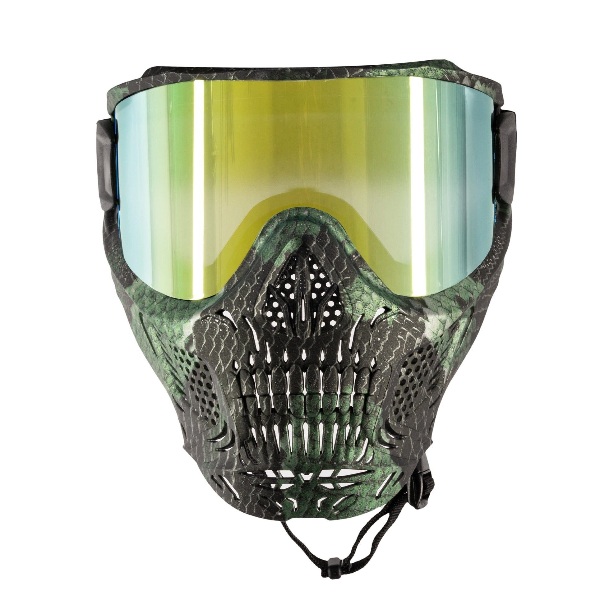 Used HSTL Skull Goggle Snake Green w/ Gold Lens Paintball Gun from HK Army Clothing Buy/Sell/Trade Paintball Markers, New Paintball Guns, Paintball Hoppers, Paintball Masks, and Hormesis Headbands