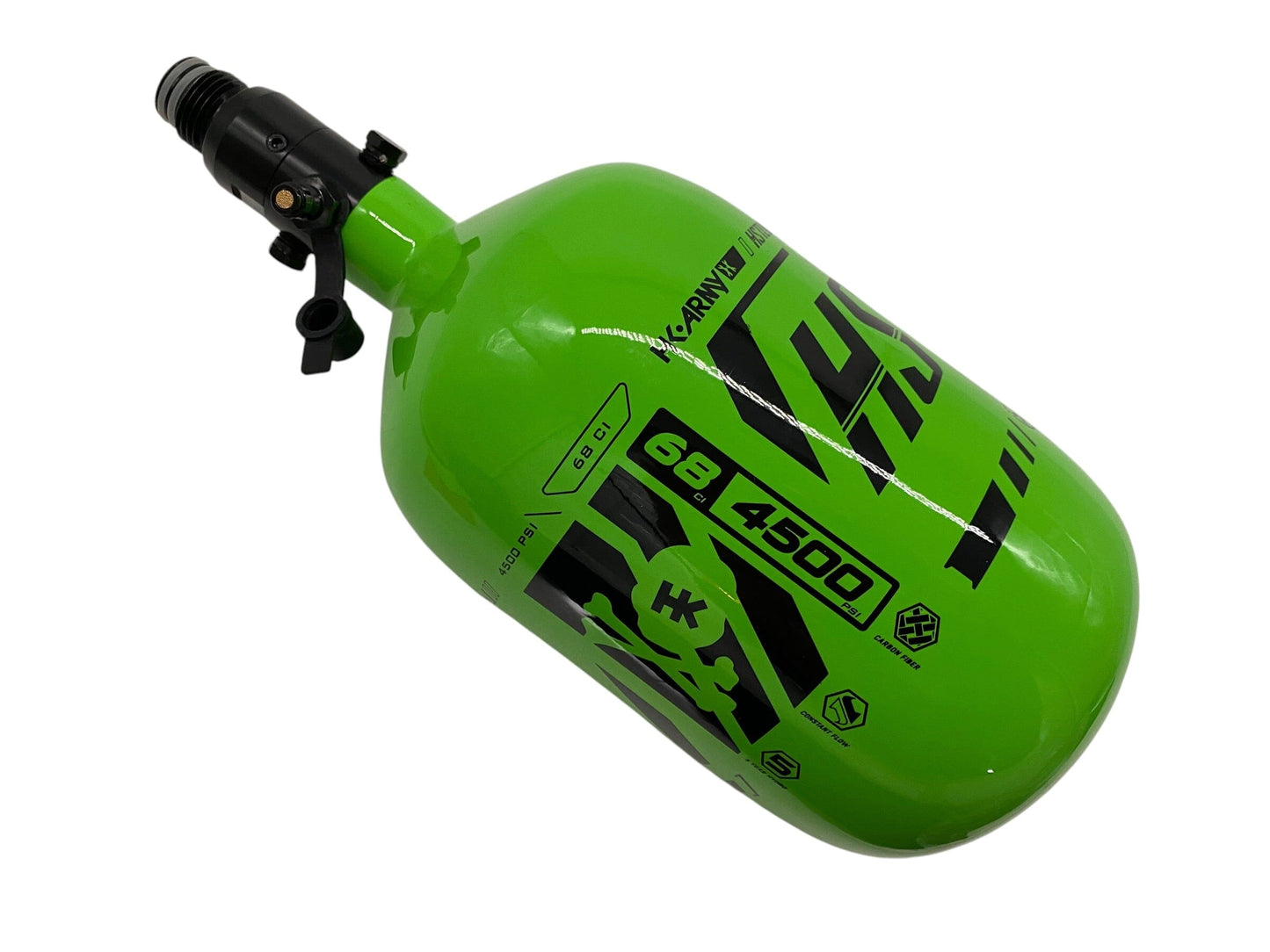 Used HSTL® - Carbon Fiber Tank - Standard Reg - 68ci / 4500psi - Neon Green/Black Paintball Gun from CPXBrosPaintball Buy/Sell/Trade Paintball Markers, New Paintball Guns, Paintball Hoppers, Paintball Masks, and Hormesis Headbands