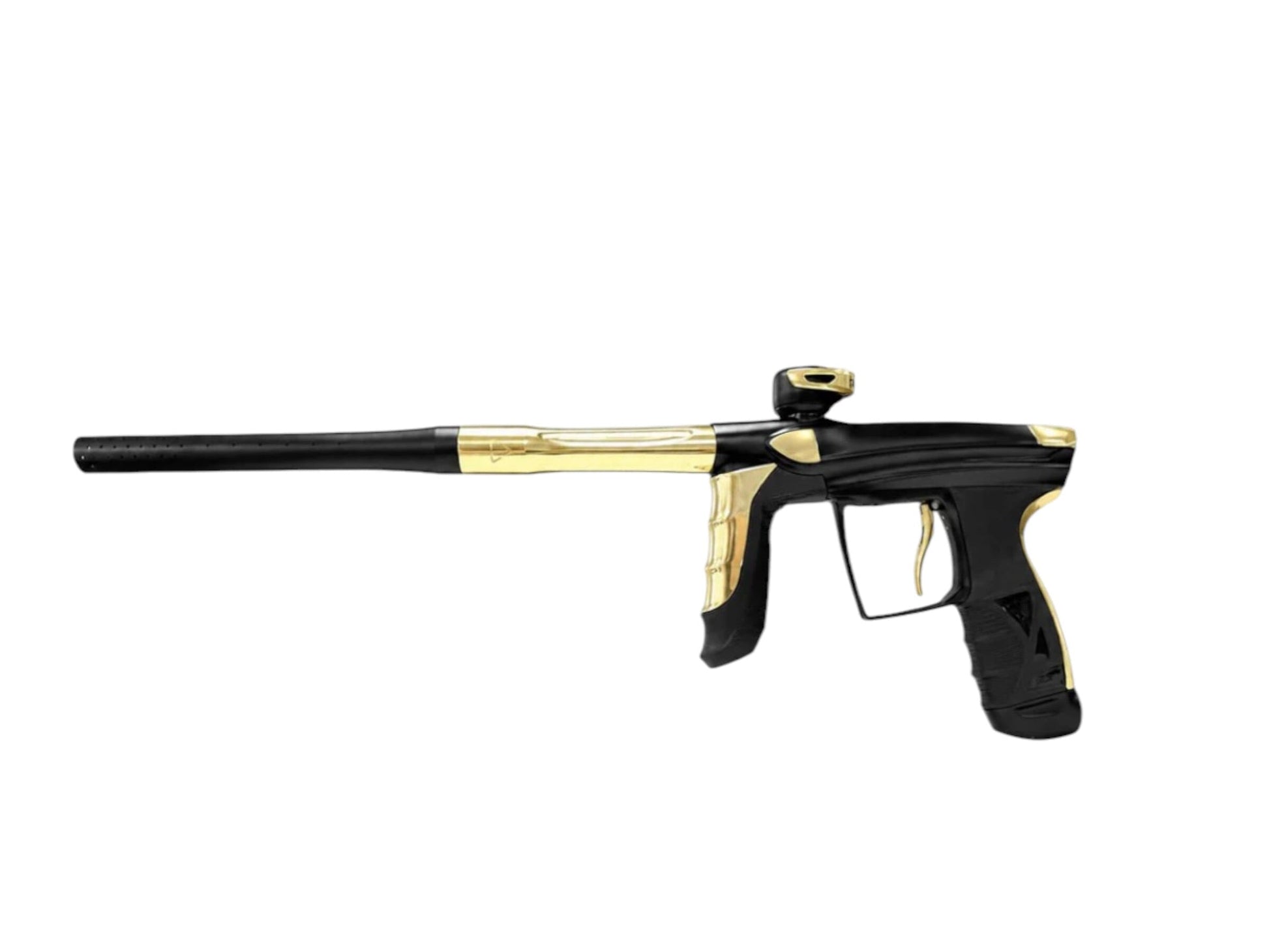 Used IN STOCK NEW DLX LUXE AIRE -Dust Black/Gloss Gold Paintball Gun from CPXBrosPaintball Buy/Sell/Trade Paintball Markers, New Paintball Guns, Paintball Hoppers, Paintball Masks, and Hormesis Headbands