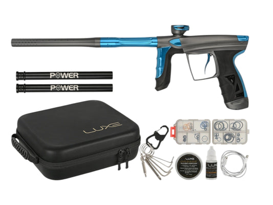 Used IN STOCK NEW DLX LUXE AIRE -Dust Greg/Dust Blue Paintball Gun from CPXBrosPaintball Buy/Sell/Trade Paintball Markers, New Paintball Guns, Paintball Hoppers, Paintball Masks, and Hormesis Headbands