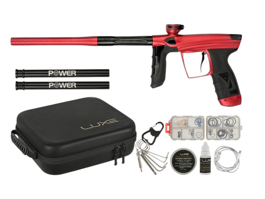 Used IN STOCK NEW DLX LUXE AIRE -Dust Red/Dust Black Paintball Gun from CPXBrosPaintball Buy/Sell/Trade Paintball Markers, New Paintball Guns, Paintball Hoppers, Paintball Masks, and Hormesis Headbands