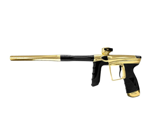 Used IN STOCK NEW DLX LUXE AIRE -Gloss Gold/Dust Black Paintball Gun from CPXBrosPaintball Buy/Sell/Trade Paintball Markers, New Paintball Guns, Paintball Hoppers, Paintball Masks, and Hormesis Headbands