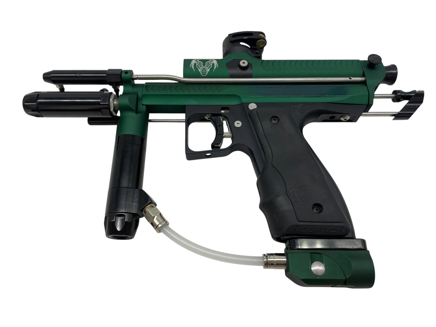 Used Inception Designs Retro Predator Full Body Autococker Paintball Gun - Green/Black Paintball Gun from CPXBrosPaintball Buy/Sell/Trade Paintball Markers, New Paintball Guns, Paintball Hoppers, Paintball Masks, and Hormesis Headbands