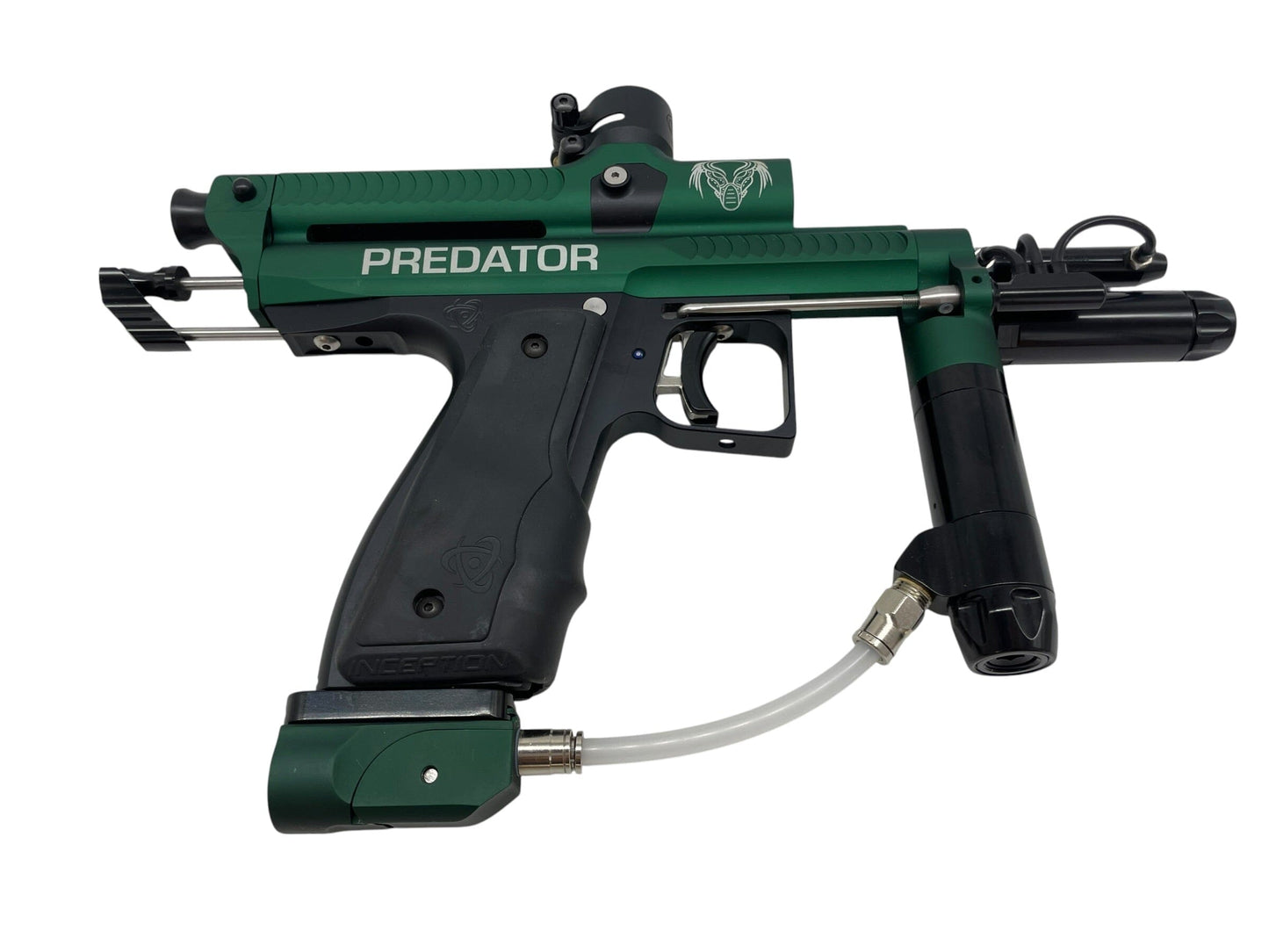 Used Inception Designs Retro Predator Full Body Autococker Paintball Gun - Green/Black Paintball Gun from CPXBrosPaintball Buy/Sell/Trade Paintball Markers, New Paintball Guns, Paintball Hoppers, Paintball Masks, and Hormesis Headbands