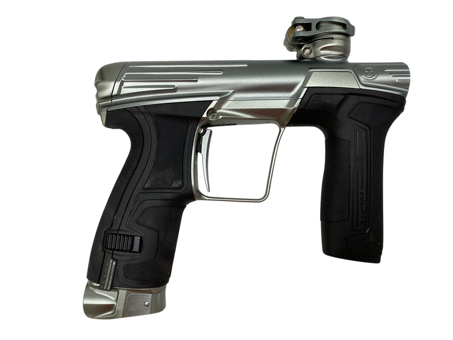 Used Infamous Cs2 Paintball Gun Grey Paintball Gun from CPXBrosPaintball Buy/Sell/Trade Paintball Markers, New Paintball Guns, Paintball Hoppers, Paintball Masks, and Hormesis Headbands