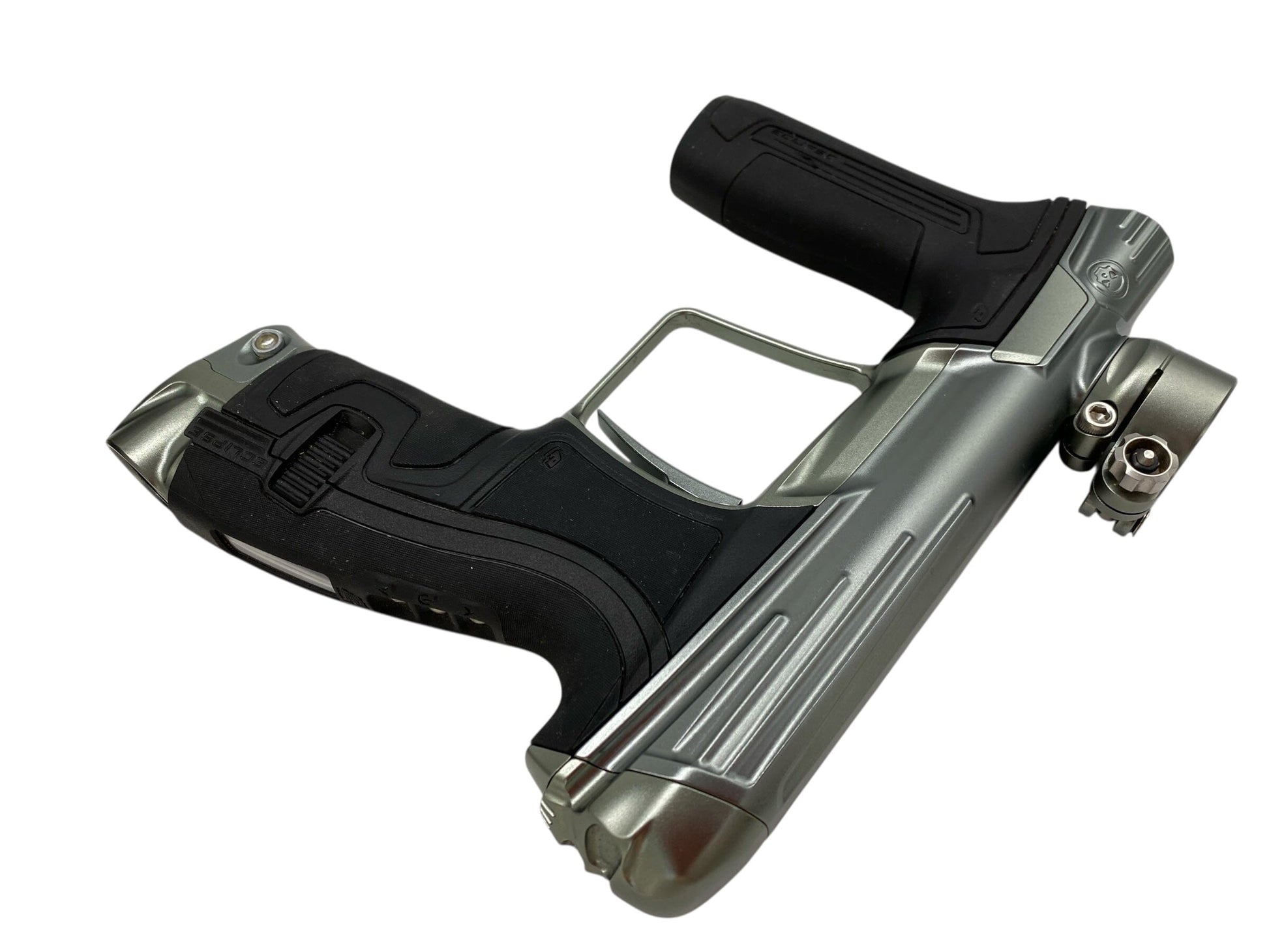 Used Infamous Cs2 Paintball Gun Grey Paintball Gun from CPXBrosPaintball Buy/Sell/Trade Paintball Markers, New Paintball Guns, Paintball Hoppers, Paintball Masks, and Hormesis Headbands