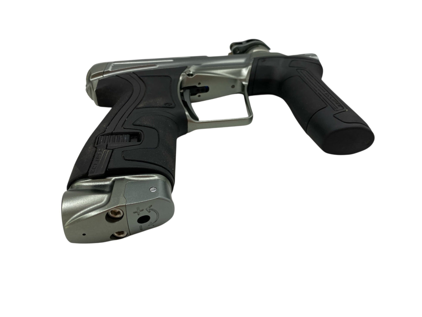 Used Infamous Cs2 Paintball Gun Grey Paintball Gun from CPXBrosPaintball Buy/Sell/Trade Paintball Markers, New Paintball Guns, Paintball Hoppers, Paintball Masks, and Hormesis Headbands
