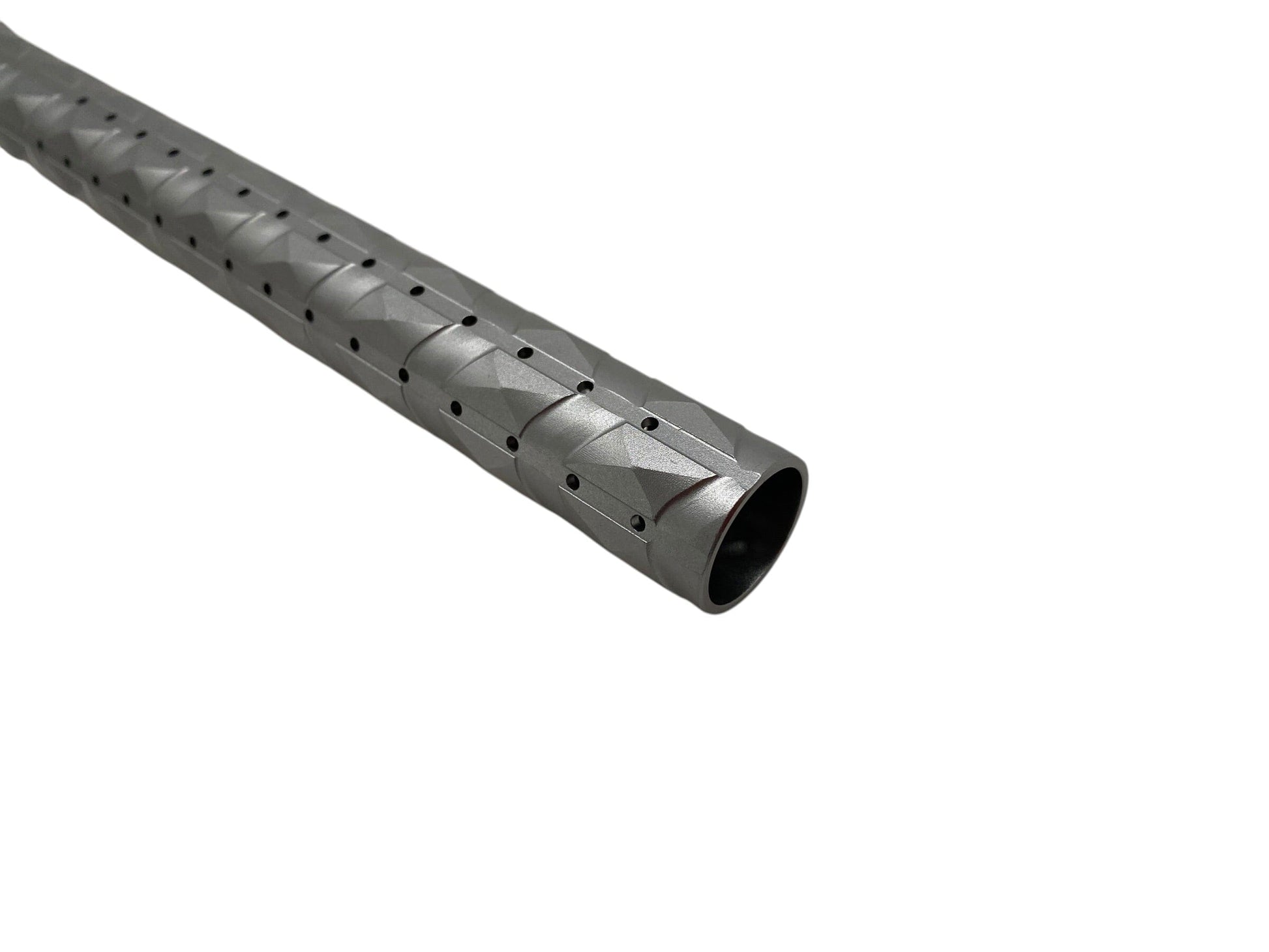 Used Infamous “DIAMOND CUT" BARREL TIP (S63 AND PWR COMPATIBLE) : Dust Silver Paintball Gun from CPXBrosPaintball Buy/Sell/Trade Paintball Markers, New Paintball Guns, Paintball Hoppers, Paintball Masks, and Hormesis Headbands