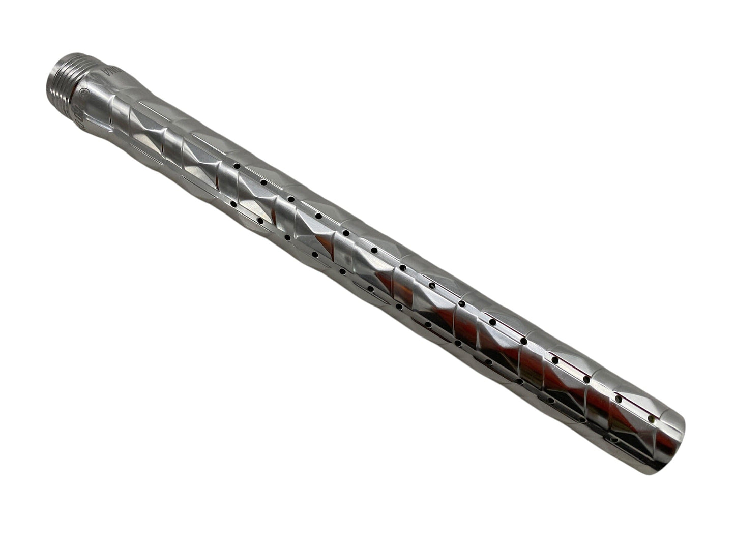 Used Infamous “DIAMOND CUT" BARREL TIP (S63 AND PWR COMPATIBLE): Gloss Silver Paintball Gun from CPXBrosPaintball Buy/Sell/Trade Paintball Markers, New Paintball Guns, Paintball Hoppers, Paintball Masks, and Hormesis Headbands