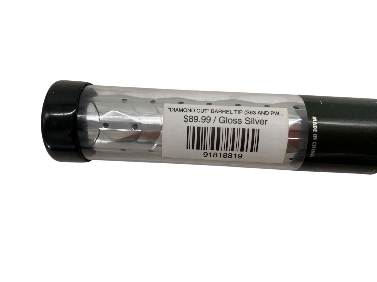 Used Infamous “DIAMOND CUT" BARREL TIP (S63 AND PWR COMPATIBLE): Gloss Silver Paintball Gun from CPXBrosPaintball Buy/Sell/Trade Paintball Markers, New Paintball Guns, Paintball Hoppers, Paintball Masks, and Hormesis Headbands