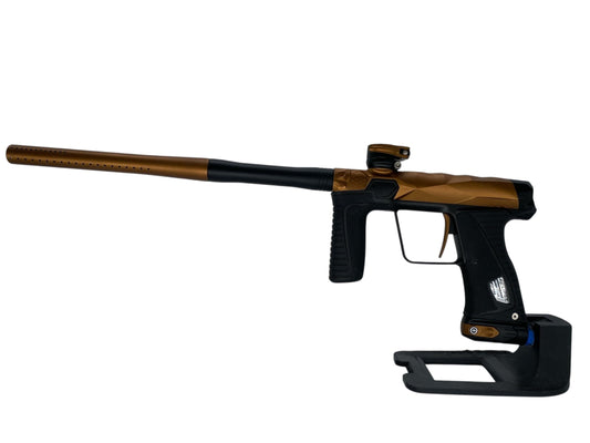 Used Infamous Diamond Cut Gtek 180r Paintball Gun Brown/Black Paintball Gun from CPXBrosPaintball Buy/Sell/Trade Paintball Markers, New Paintball Guns, Paintball Hoppers, Paintball Masks, and Hormesis Headbands