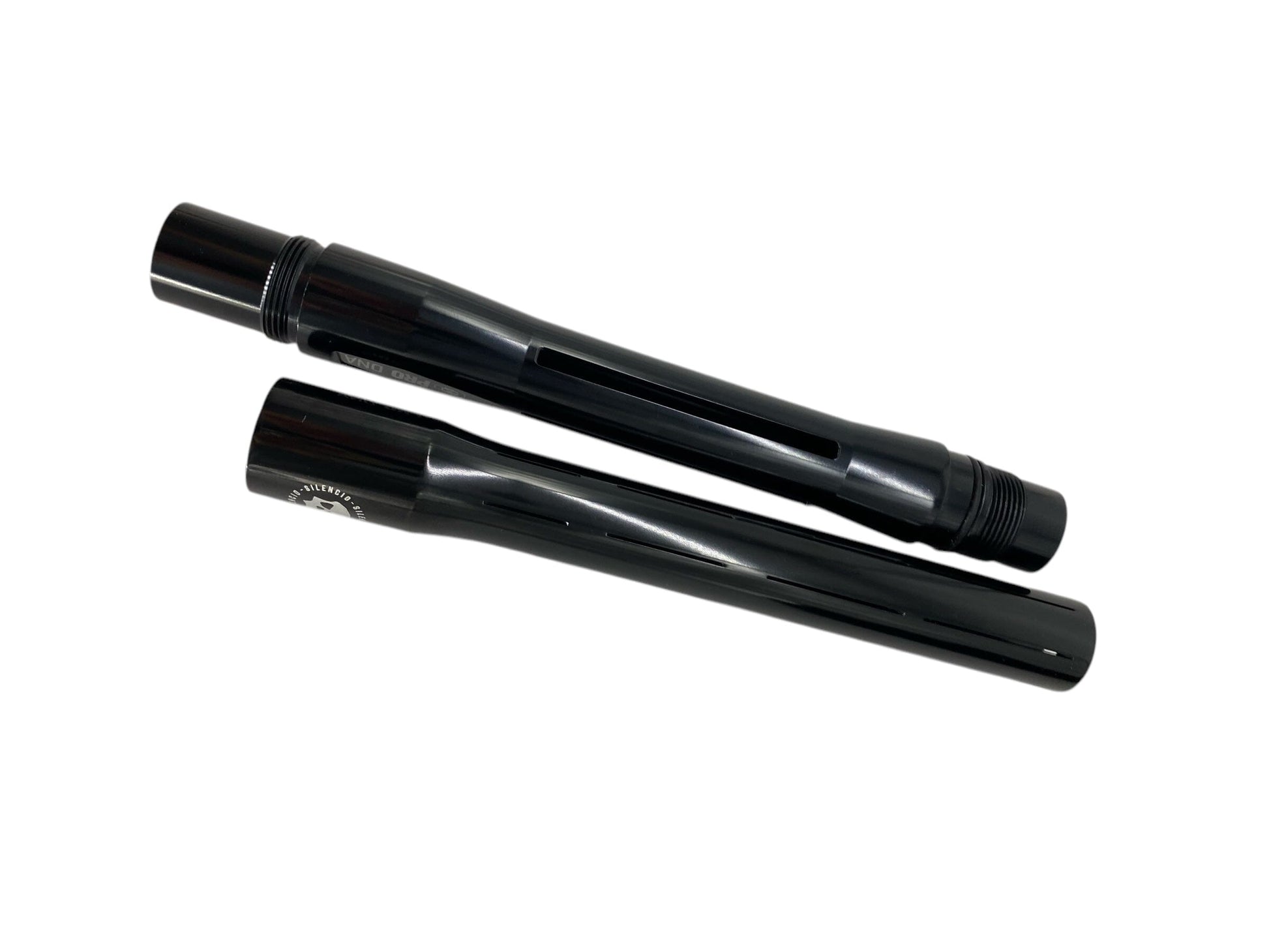 Used Infamous Paintball Pro DNA Silencio Barrel Kit - AutoCocker Thread Dust Black Paintball Gun from CPXBrosPaintball Buy/Sell/Trade Paintball Markers, New Paintball Guns, Paintball Hoppers, Paintball Masks, and Hormesis Headbands