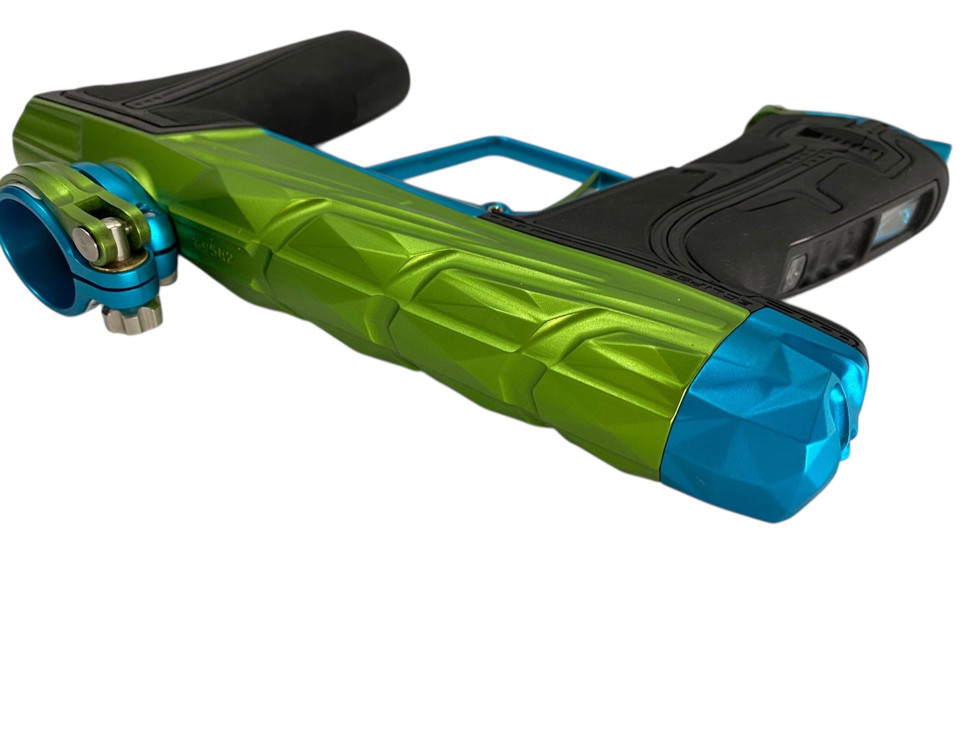 Used Infamous Planet Eclipse Geo R5 Paintball Gun Green/Teal Paintball Gun from CPXBrosPaintball Buy/Sell/Trade Paintball Markers, New Paintball Guns, Paintball Hoppers, Paintball Masks, and Hormesis Headbands